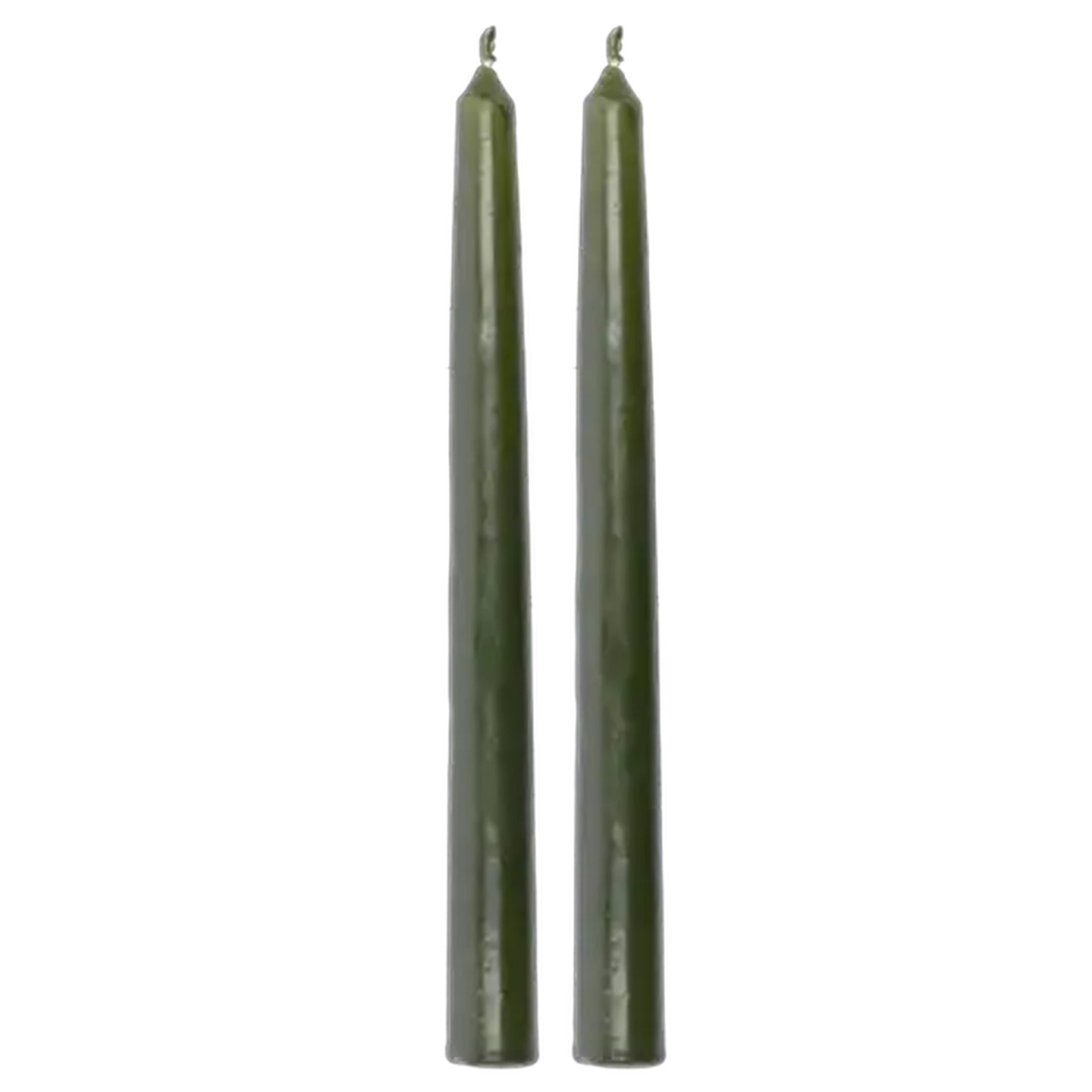 Image of Clover Leaf Candles Olive Green Dinner Candles 25cm 2-Pack