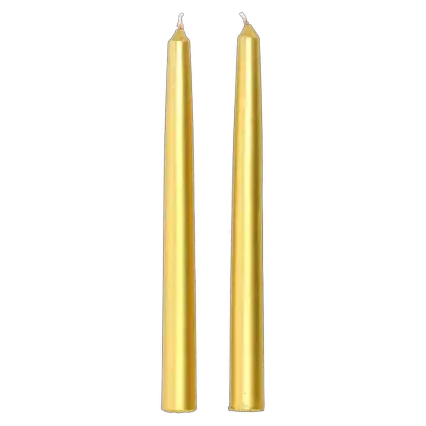 Image of Clover Leaf Candles Gold Dinner Candle 25cm 2-Pack