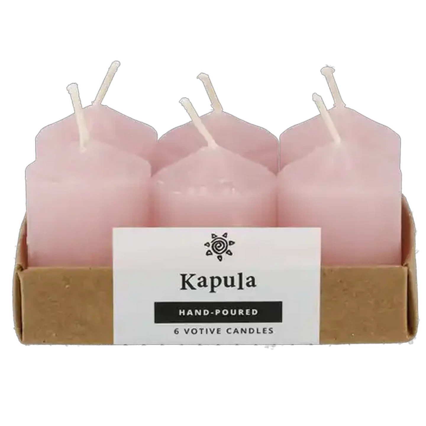 Image of Kapula Pink Frost Hand Poured Votive Candle 6-Pack
