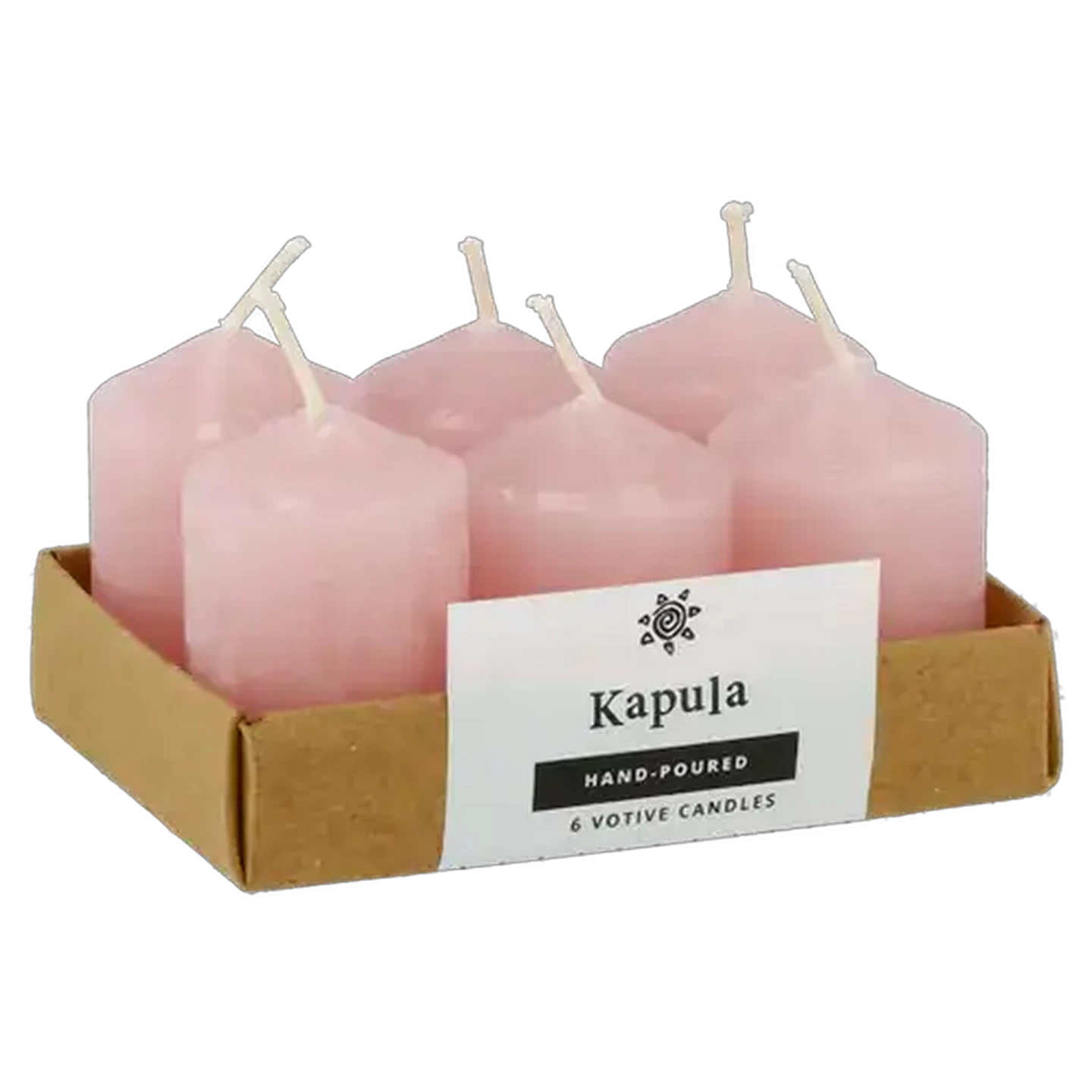 Image of Kapula Pink Frost Hand Poured Votive Candle 6-Pack