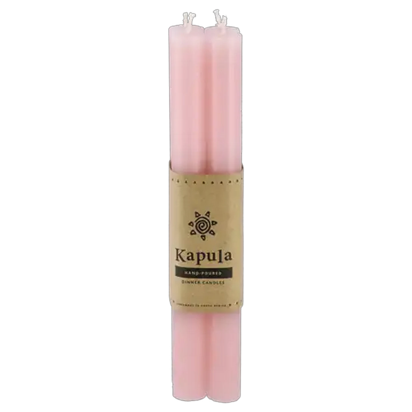 Image of Kapula Pink Frost Hand Poured Dinner Candle 23cm