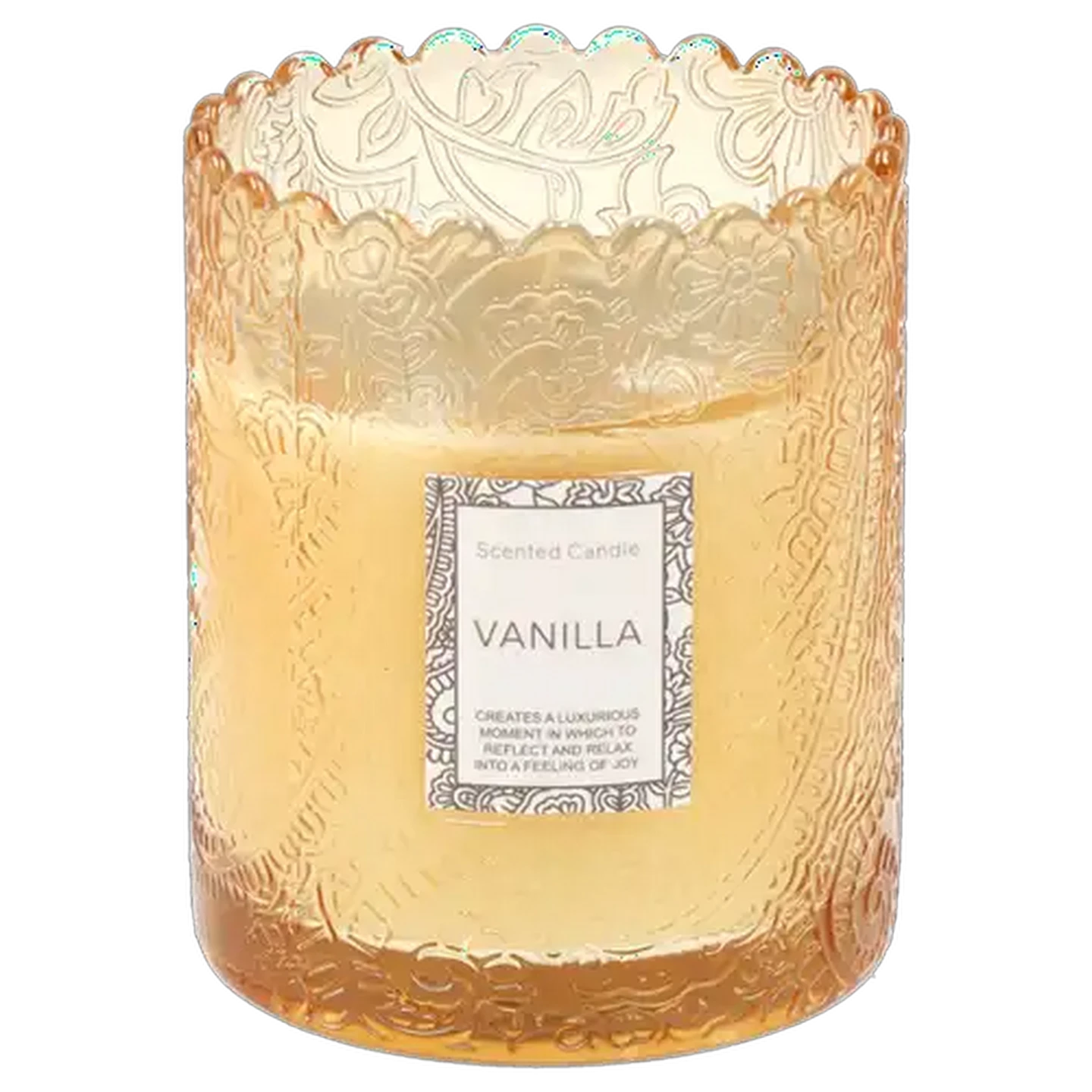 Image of Gold Vanilla Scented Candle 8x10cm