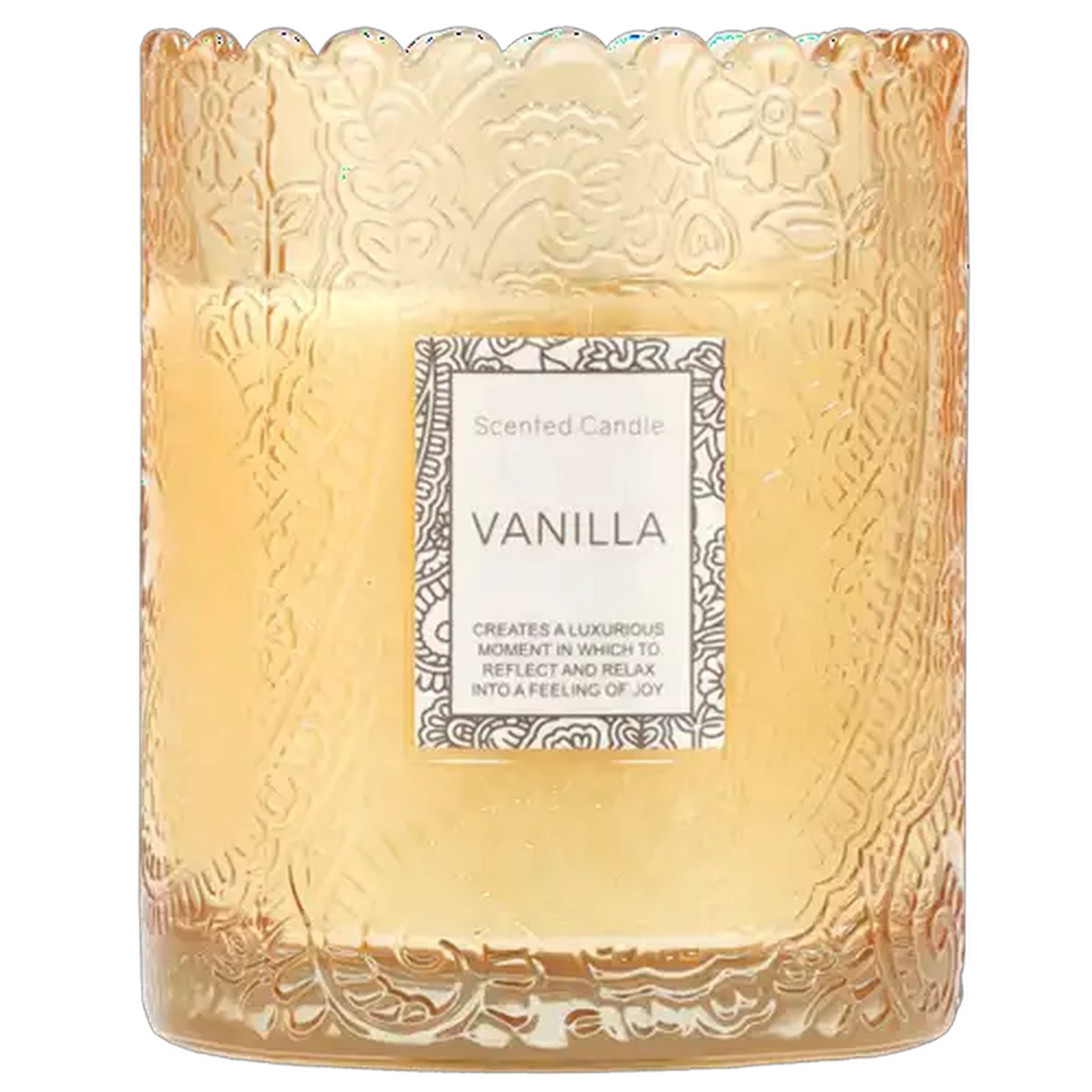 Image of Gold Vanilla Scented Candle 8x10cm