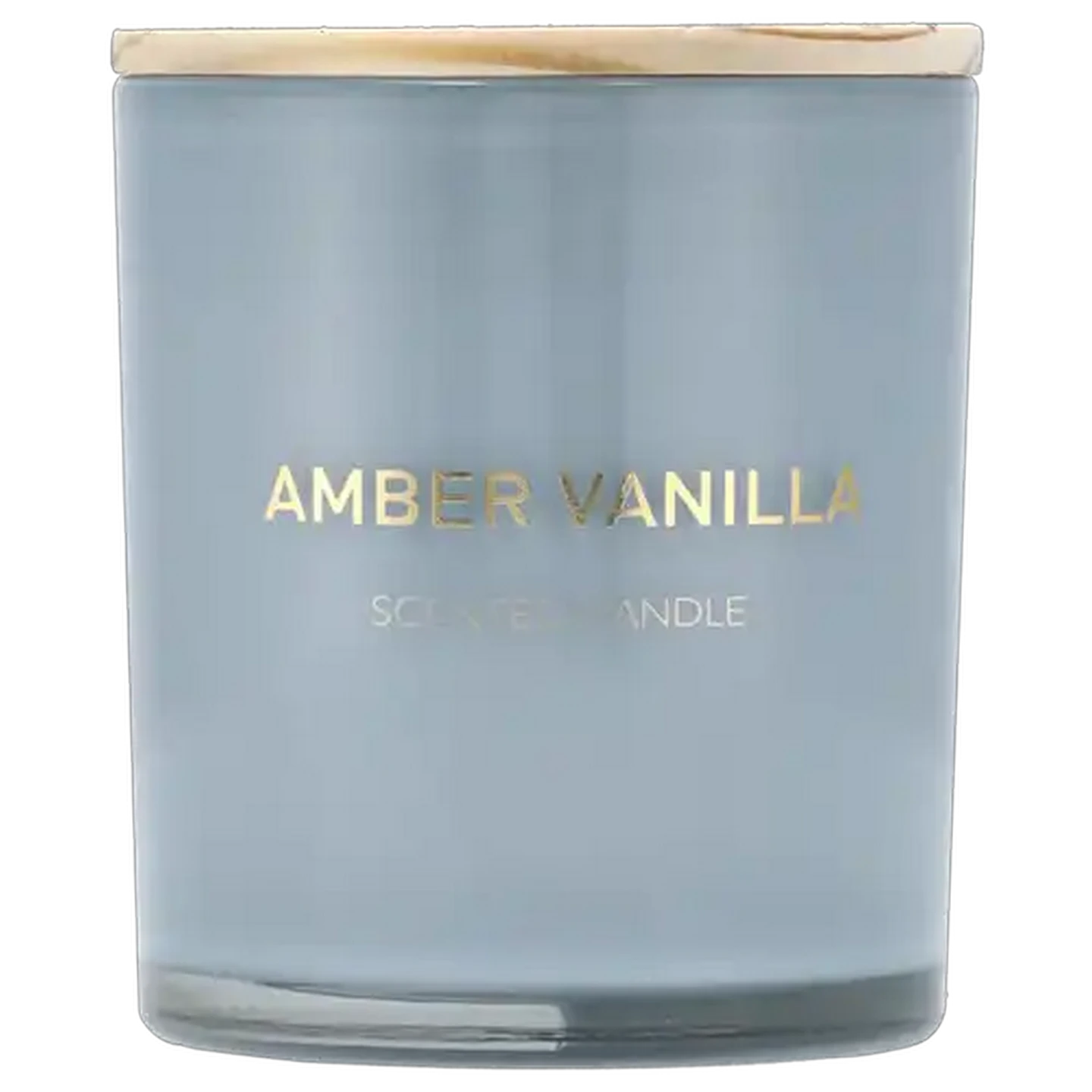 Image of Wood Lid Amber Vanilla Candle 8x9cm