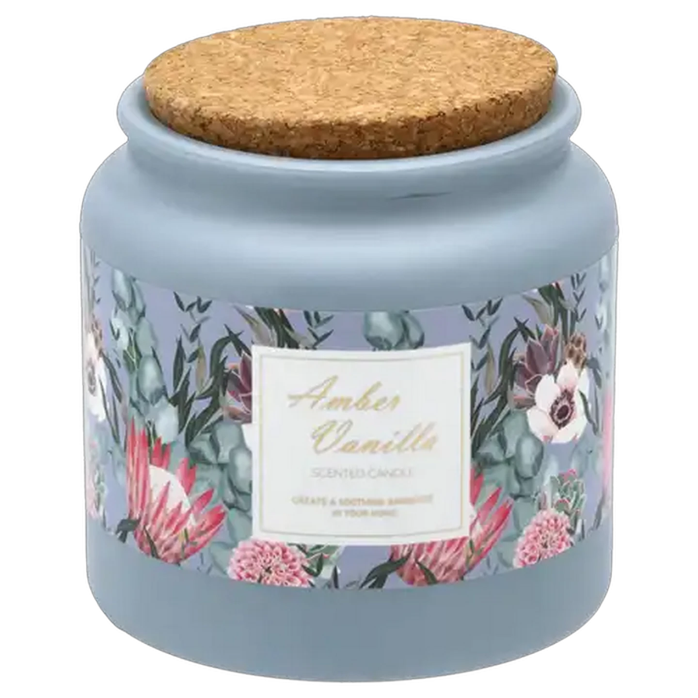 Image of Amber Vanilla Scented Jar Candle 10x10cm