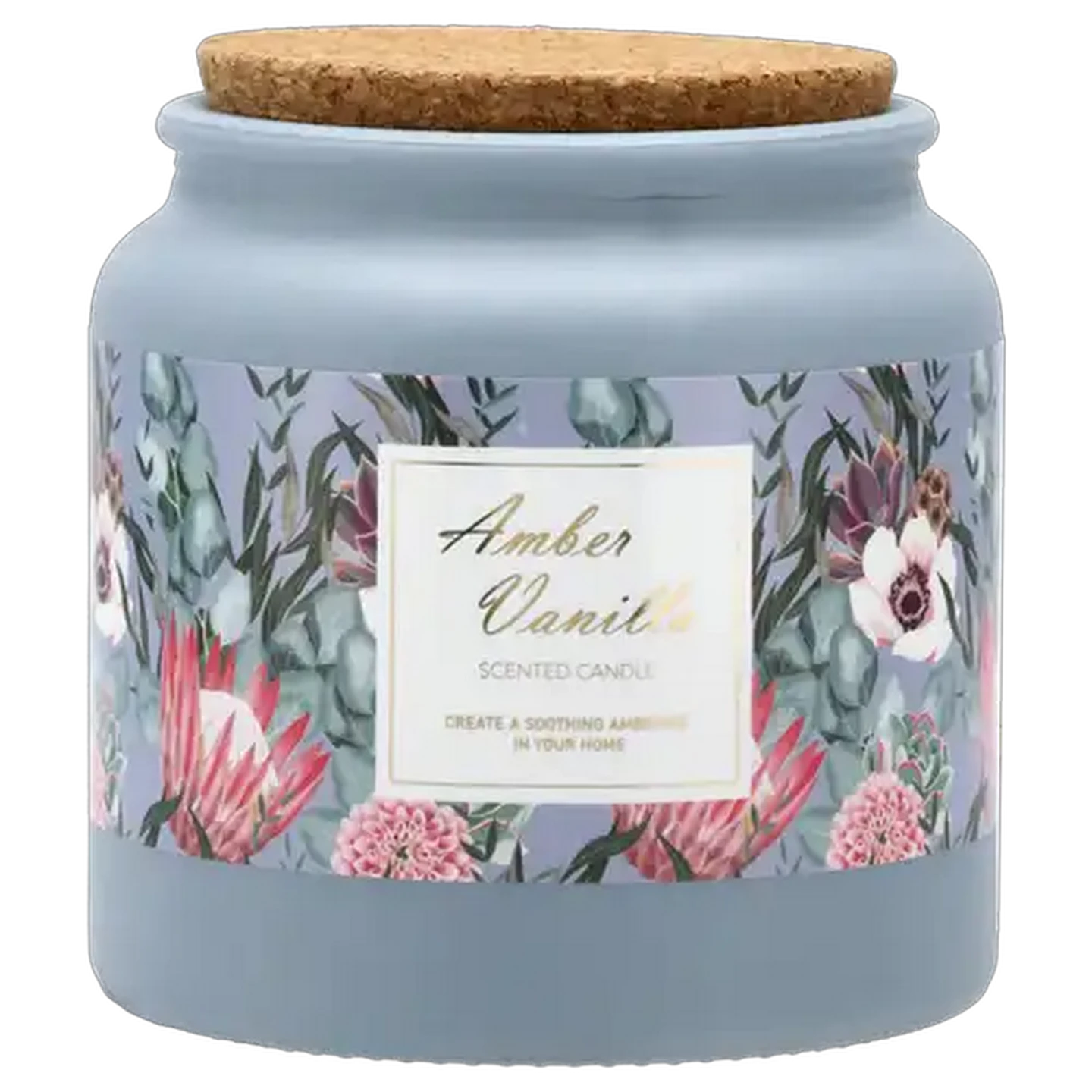 Image of Amber Vanilla Scented Jar Candle 10x10cm