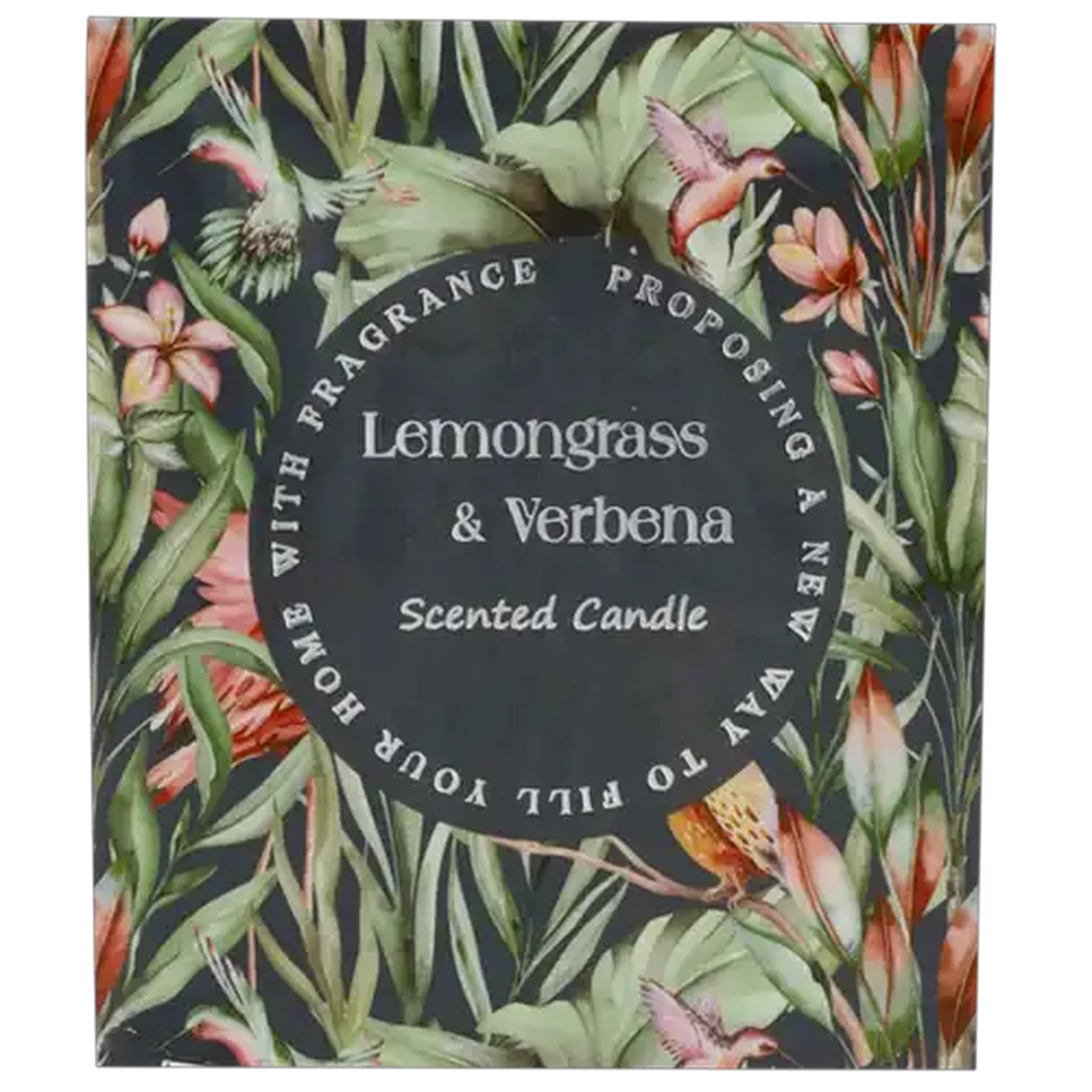Image of Lemongrass & Verbena Painted Scented Candle 7x8cm