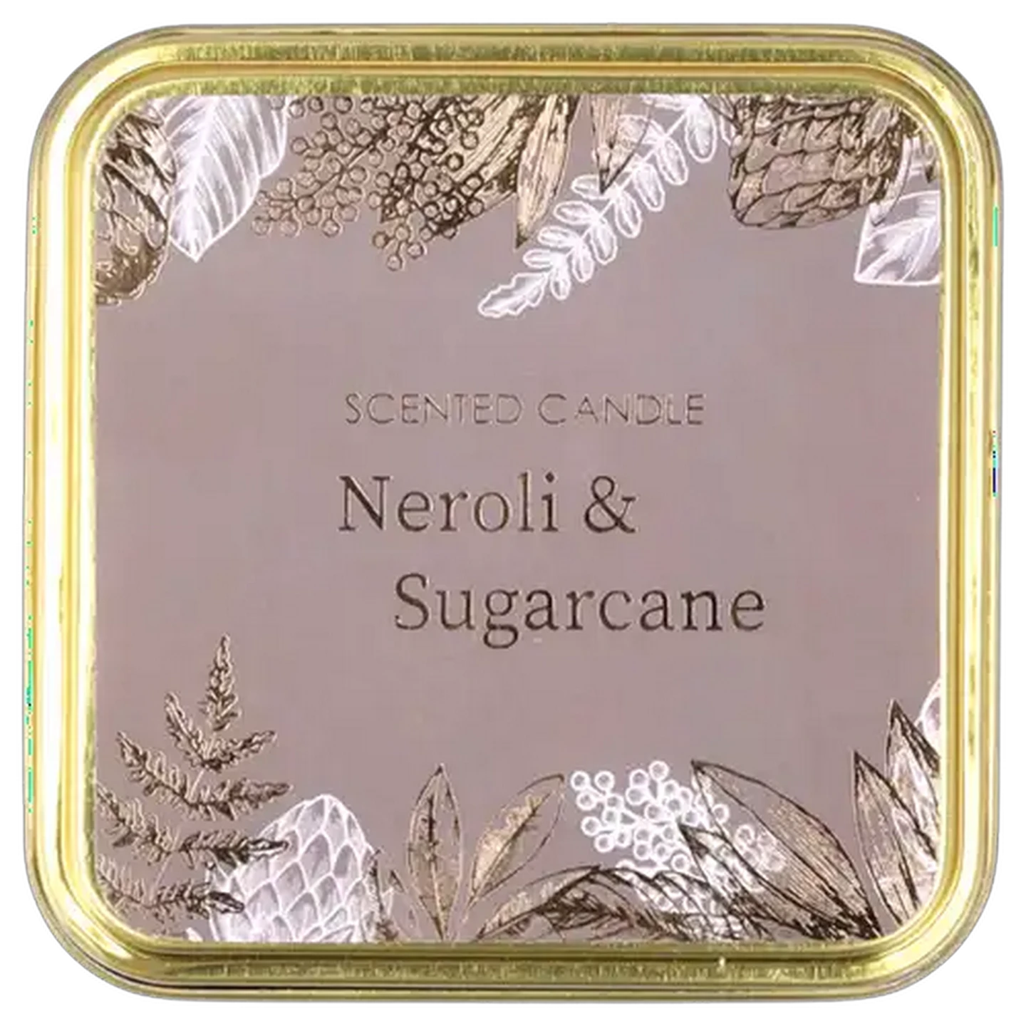 Image of Golden Floral Neroli & Sugarcane Scented Tin Candle 8x6cm