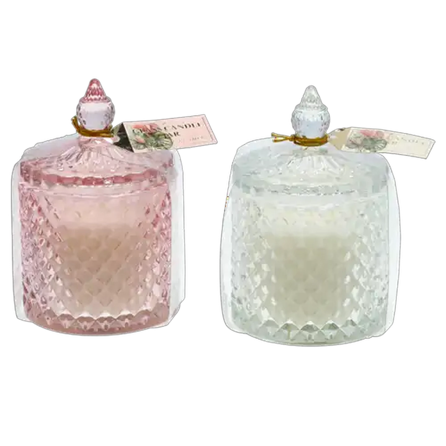 Image of A Sea Of Flower Glass Candle Jar 8.5 x 15cm (Design May Vary)