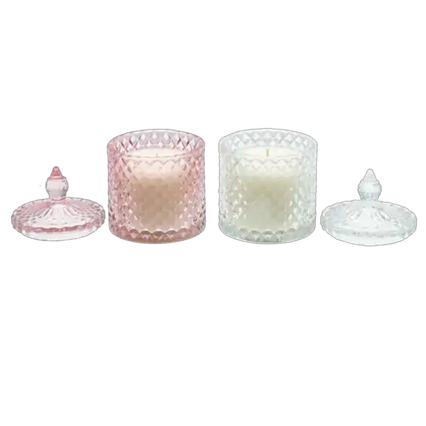 Image of A Sea Of Flower Glass Candle Jar 8.5 x 15cm (Design May Vary)