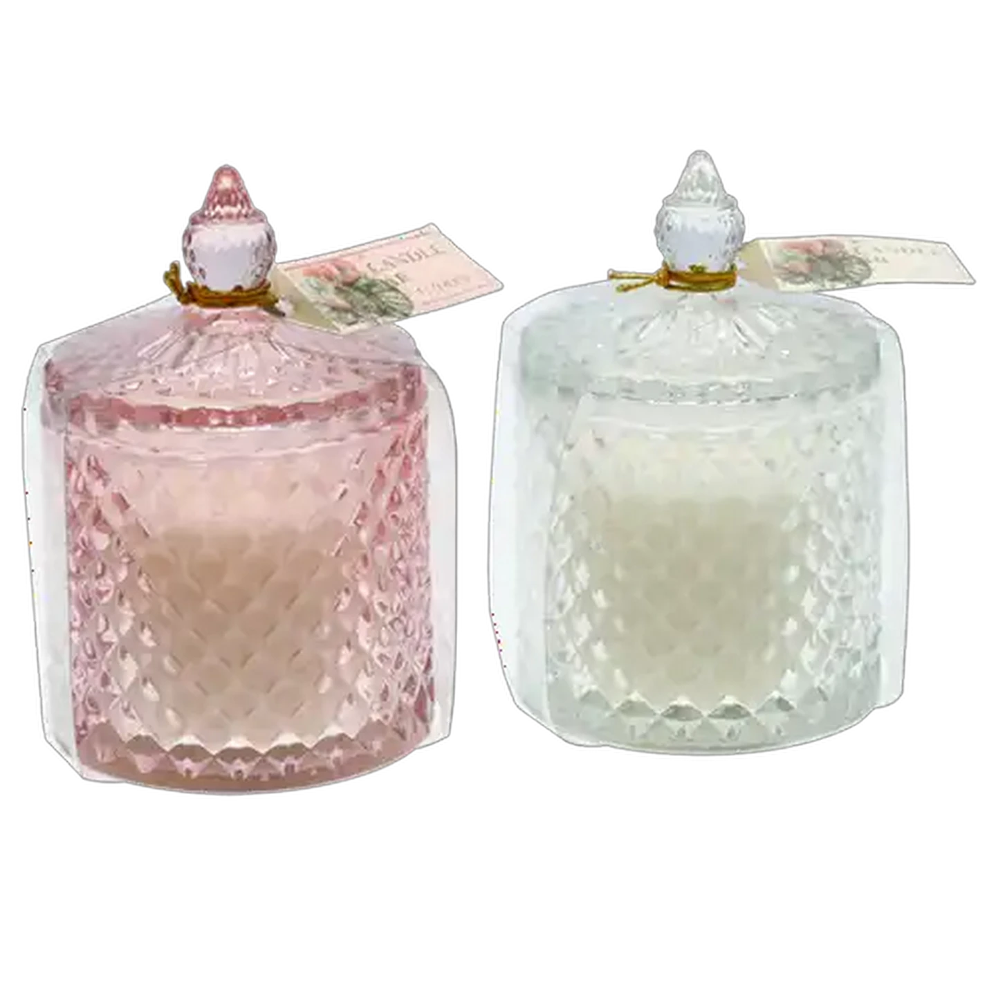 Image of A Sea Of Flower Glass Candle Jar 8.5 x 15cm (Design May Vary)