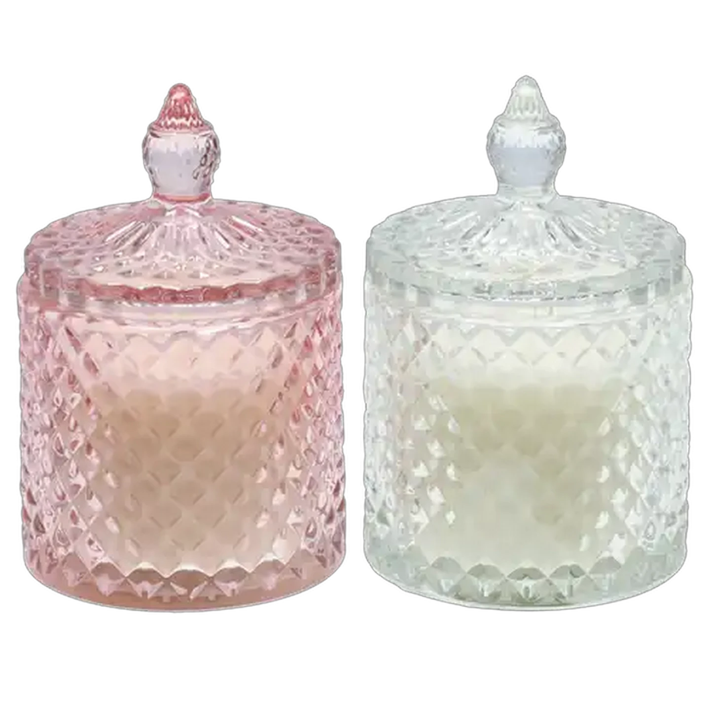 Image of A Sea Of Flower Glass Candle Jar 8.5 x 15cm (Design May Vary)