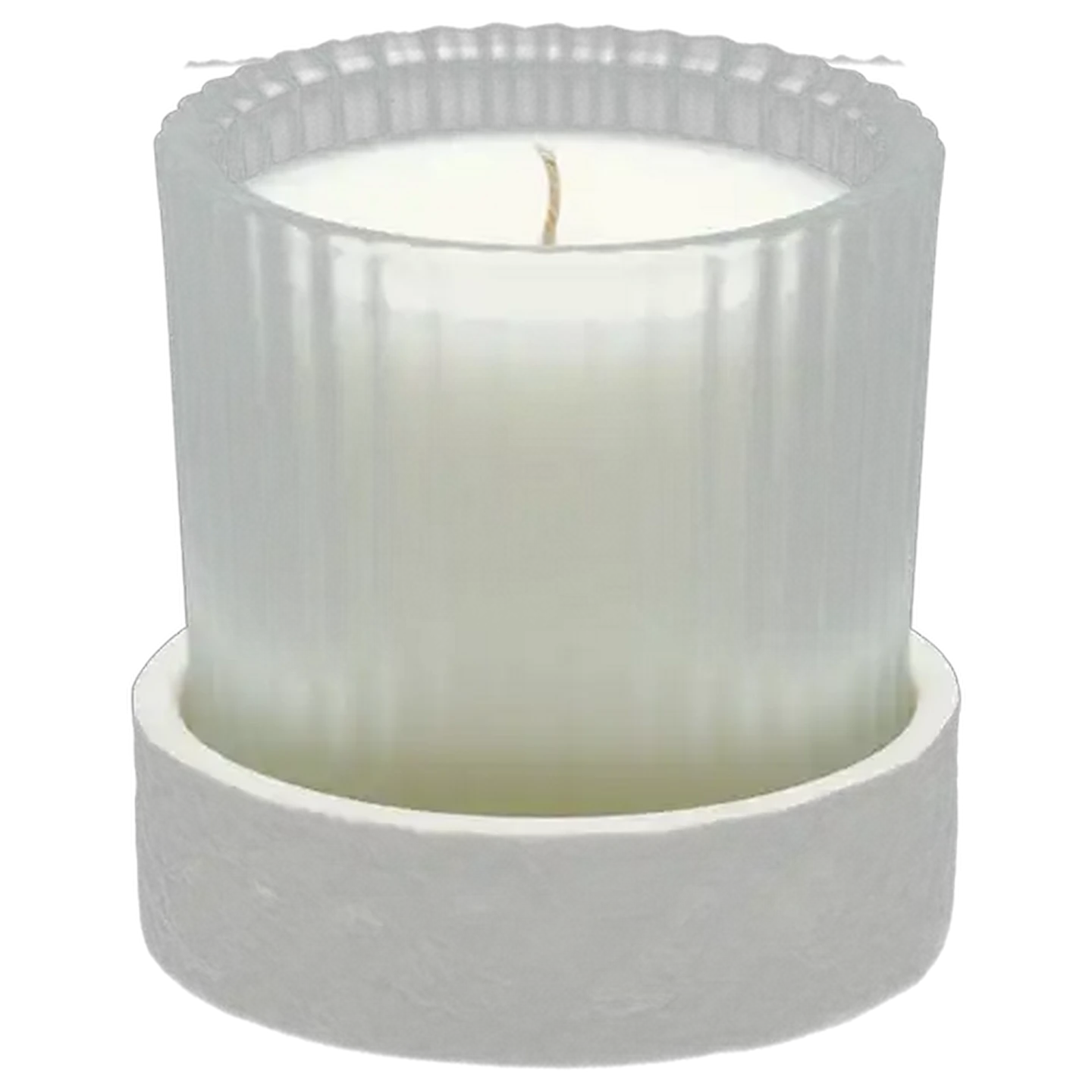 Image of A Sea Of Flower Glass Candle with Ceramic Base 9 x 9cm