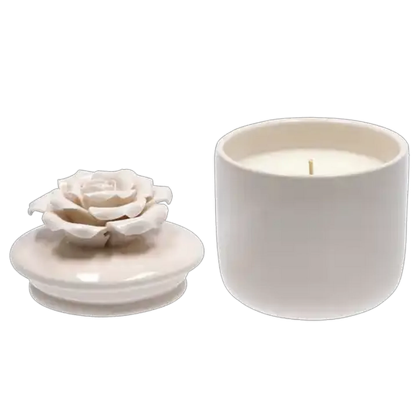 Image of A Sea Of Flower Ceramic Candle 9 x 11.5cm