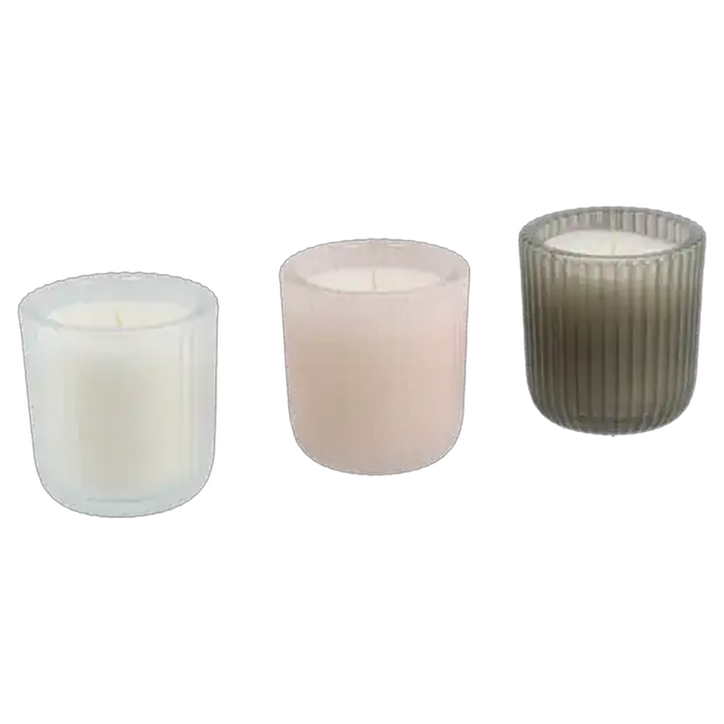 Image of A Sea Of Flower Glass Candle Set 3 Piece