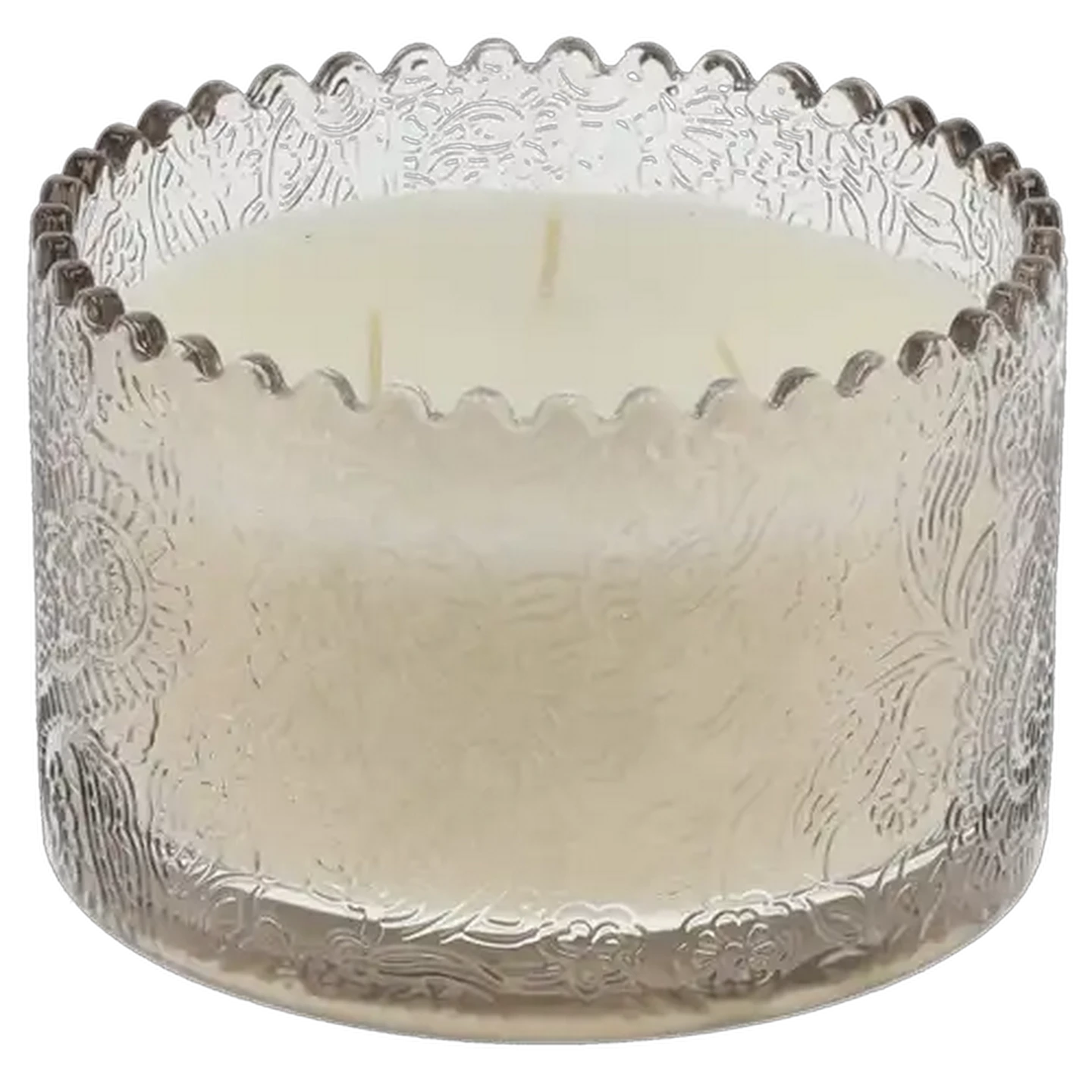 Image of English Pear & Freesia Beige Ditsy Candle 12 x 8cm
