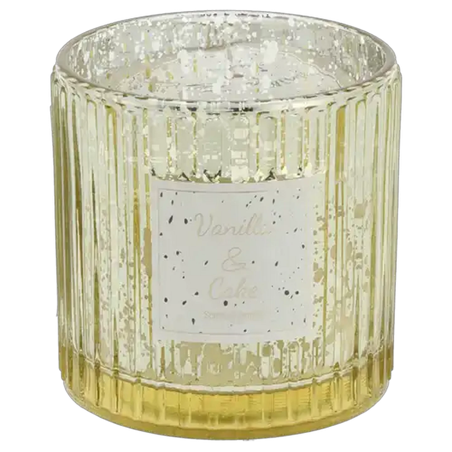 Image of Vanilla Gold or Silver Glass Candle 9 x 9cm (Colour May Vary)