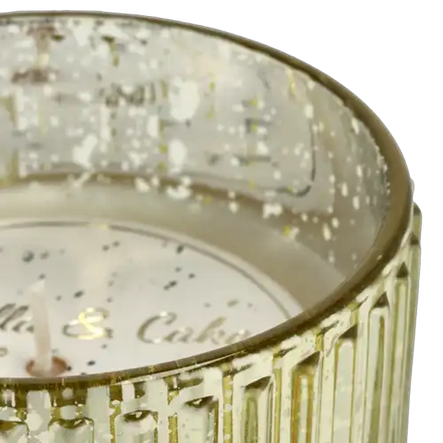 Image of Vanilla Gold or Silver Glass Candle 9 x 9cm (Colour May Vary)