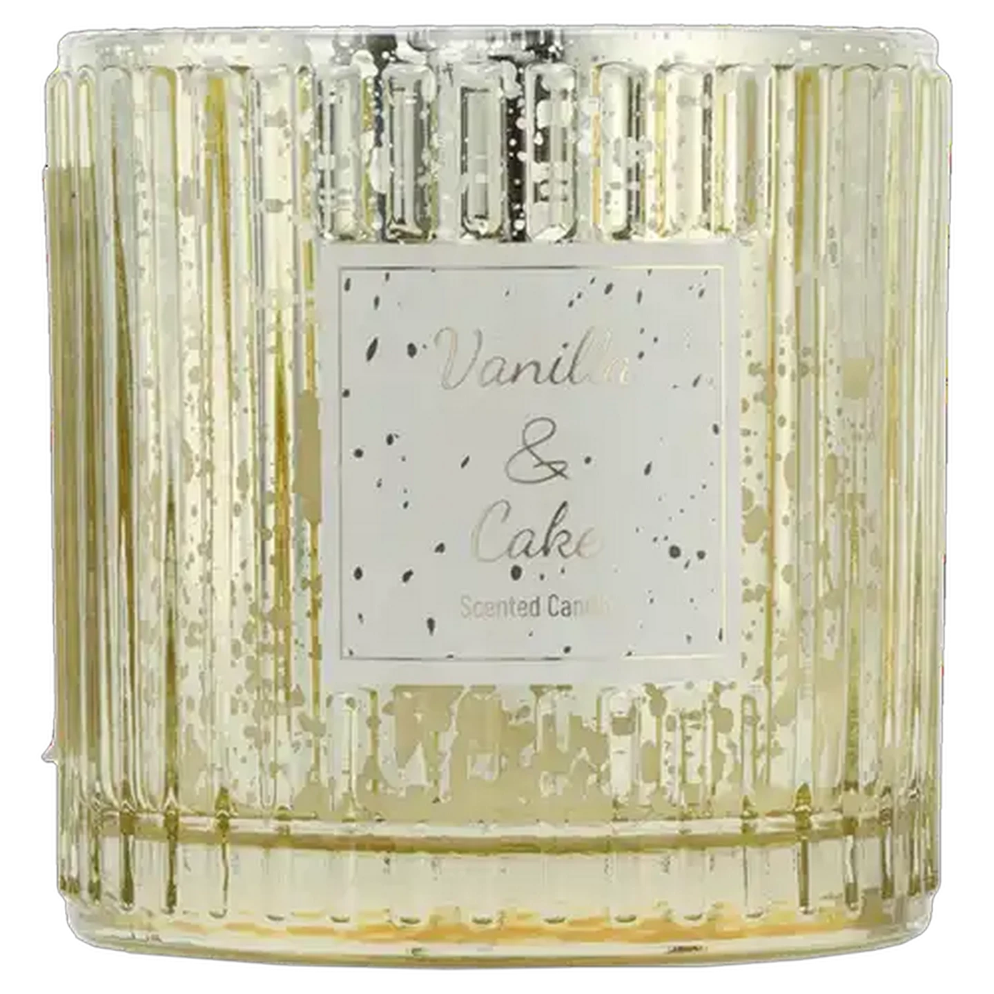 Image of Vanilla Gold or Silver Glass Candle 9 x 9cm (Colour May Vary)