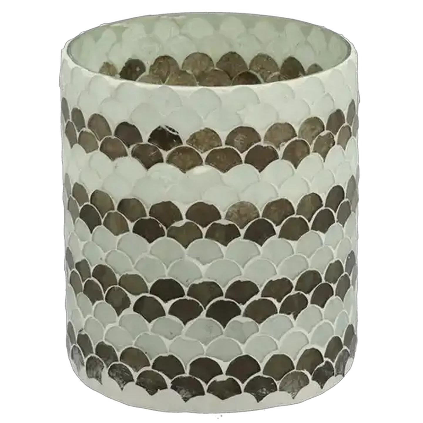 Image of Mosaic Blue Candle 13cm