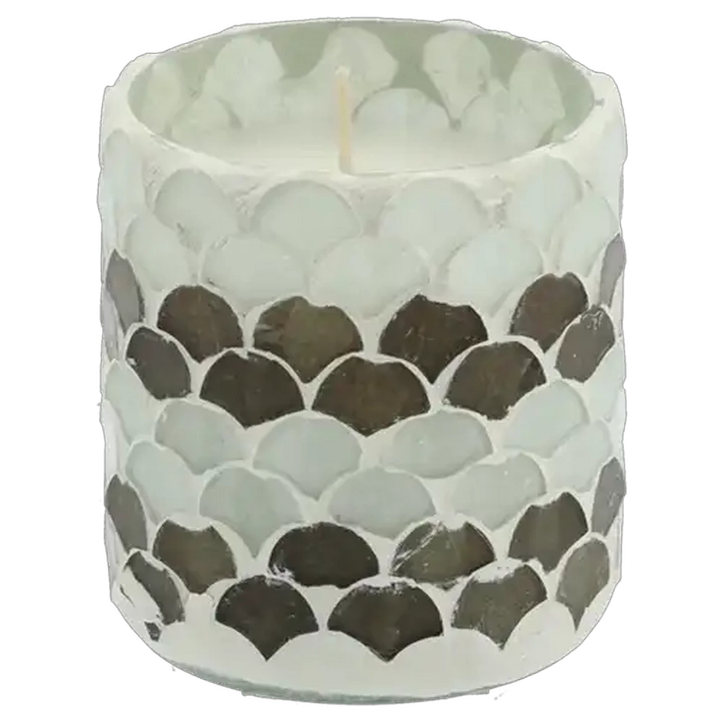 Image of Mosaic Blue Short Candle 7cm