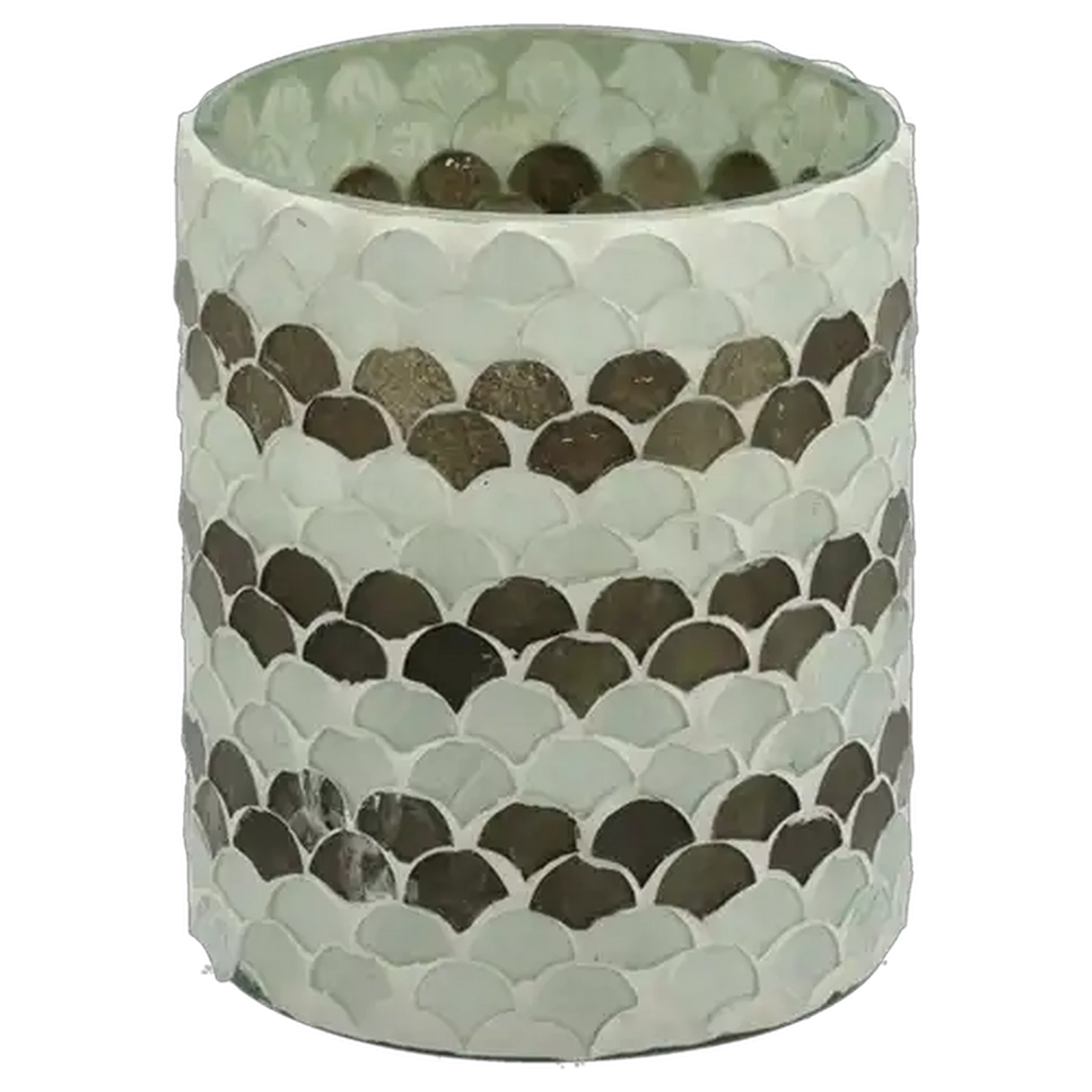 Image of Mosaic Blue Candle 11cm