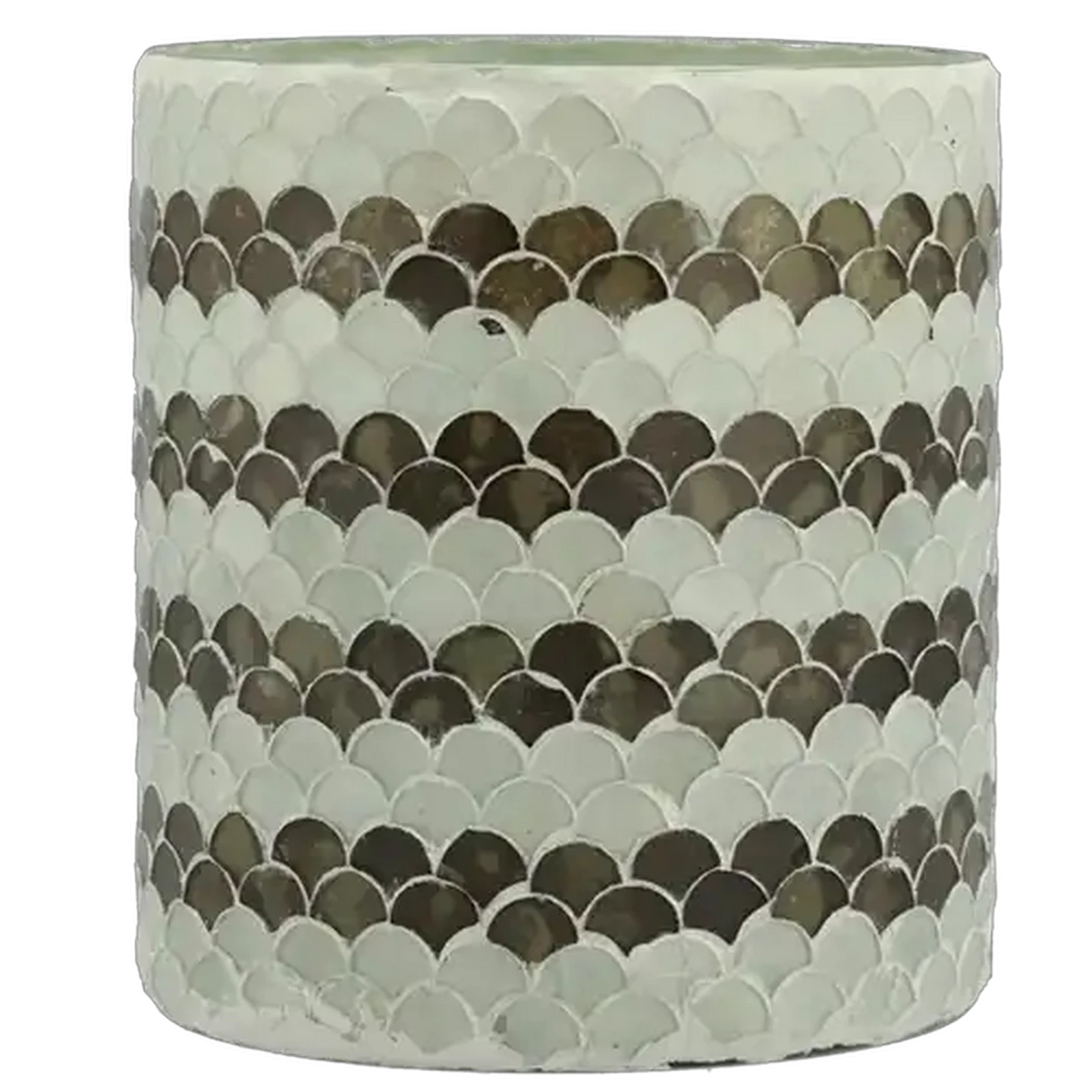 Image of Mosaic Blue Candle 15cm