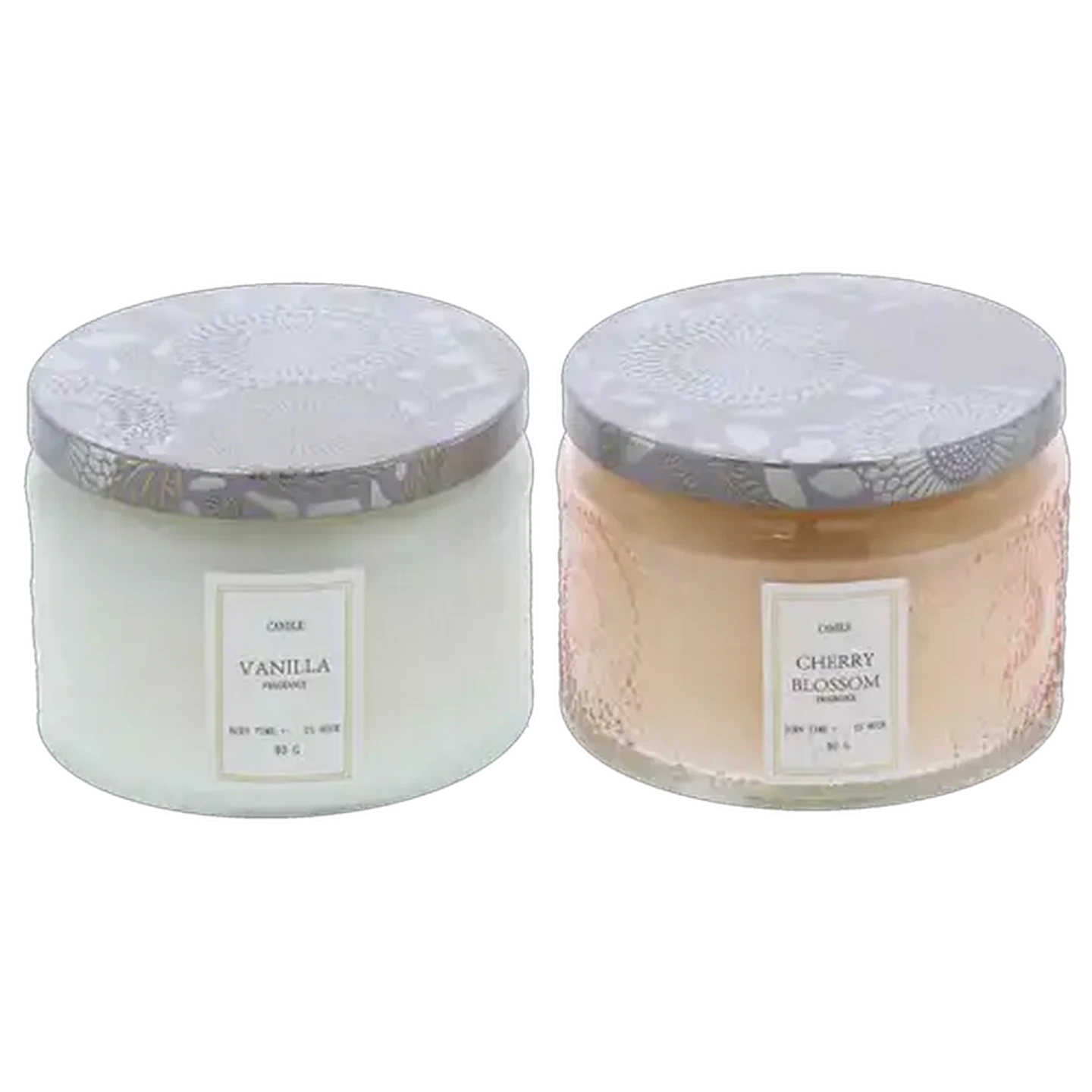 Image of Pink or White Cherry Blossom or Vanilla Candle 7 x 5cm (Scent May Vary)