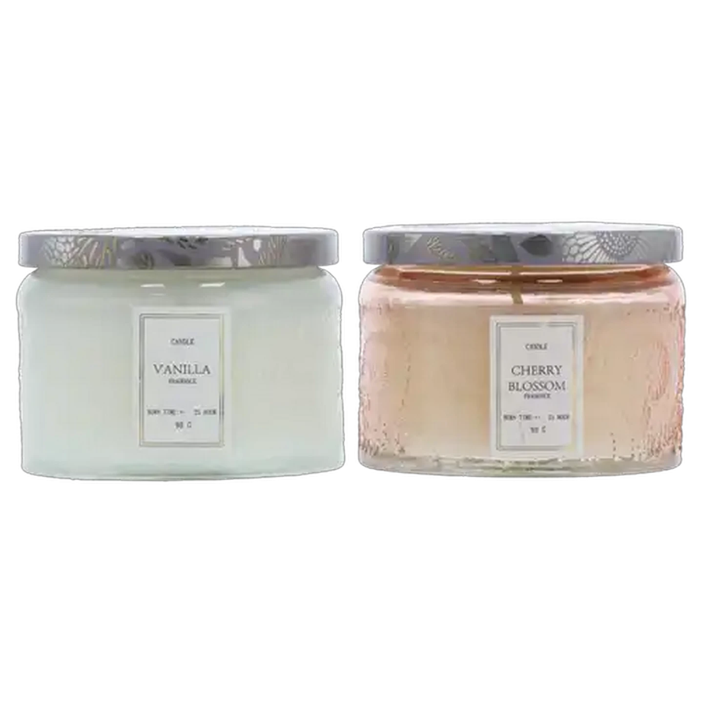 Image of Pink or White Cherry Blossom or Vanilla Candle 7 x 5cm (Scent May Vary)