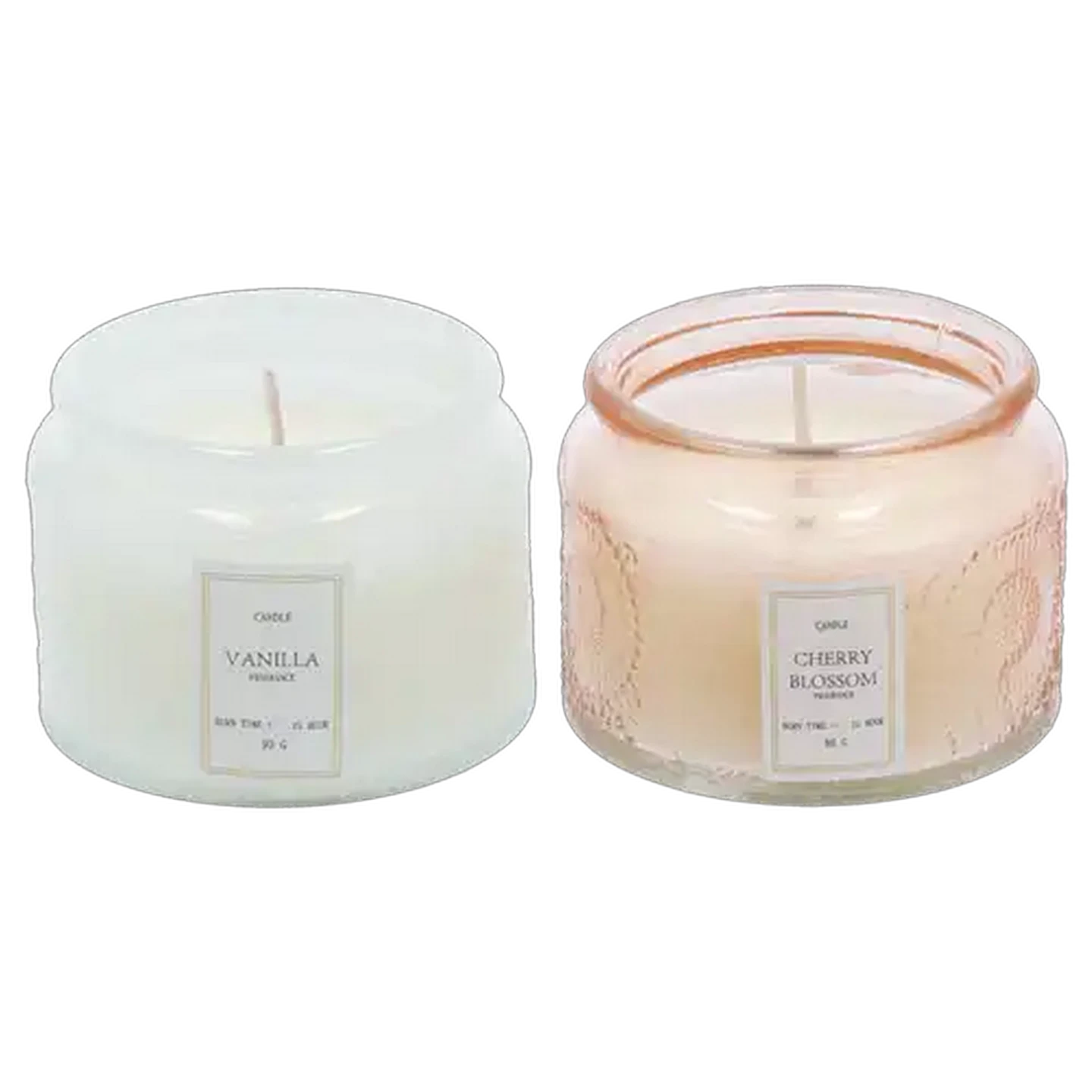 Image of Pink or White Cherry Blossom or Vanilla Candle 7 x 5cm (Scent May Vary)