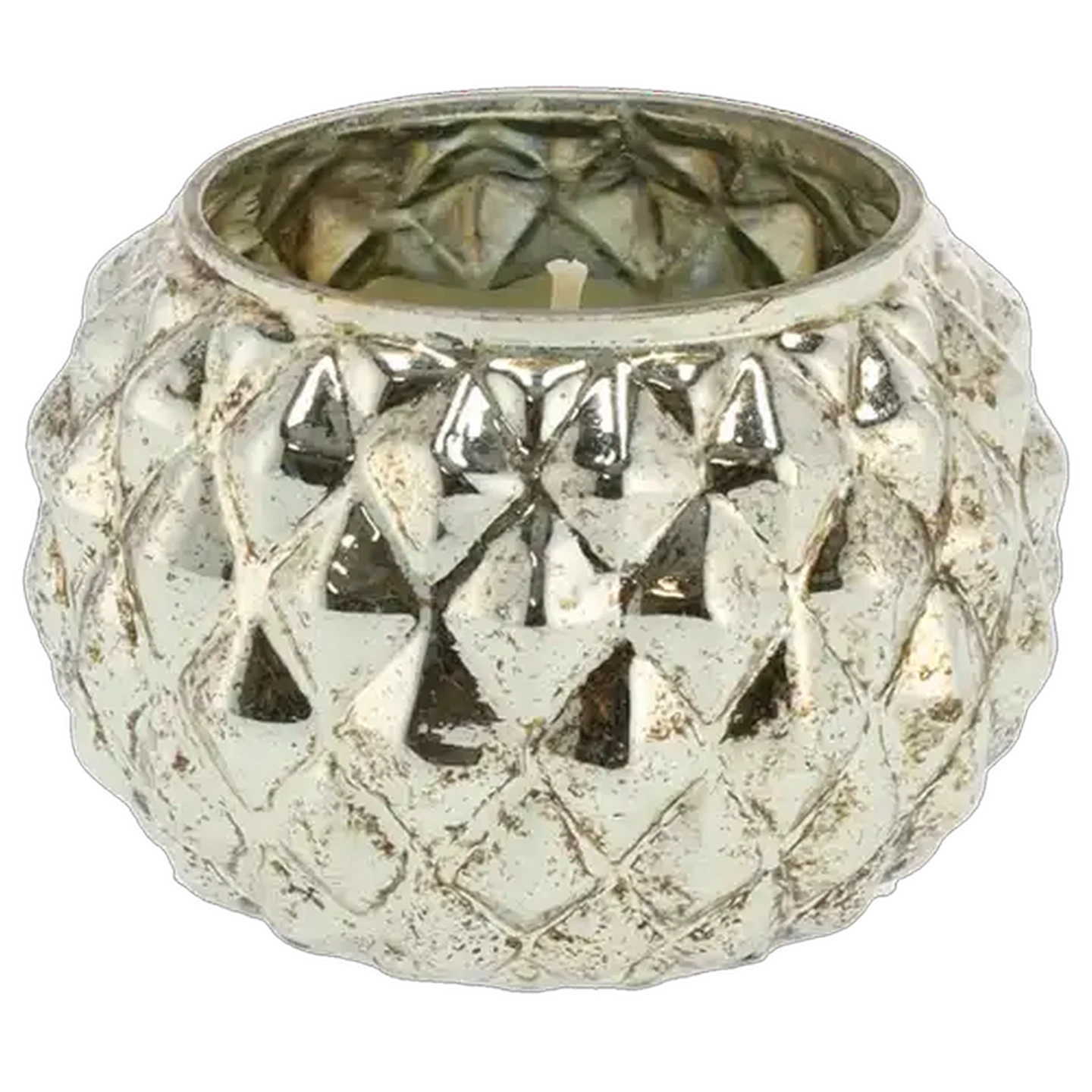 Image of Geometric Gold Round Candle 8cm