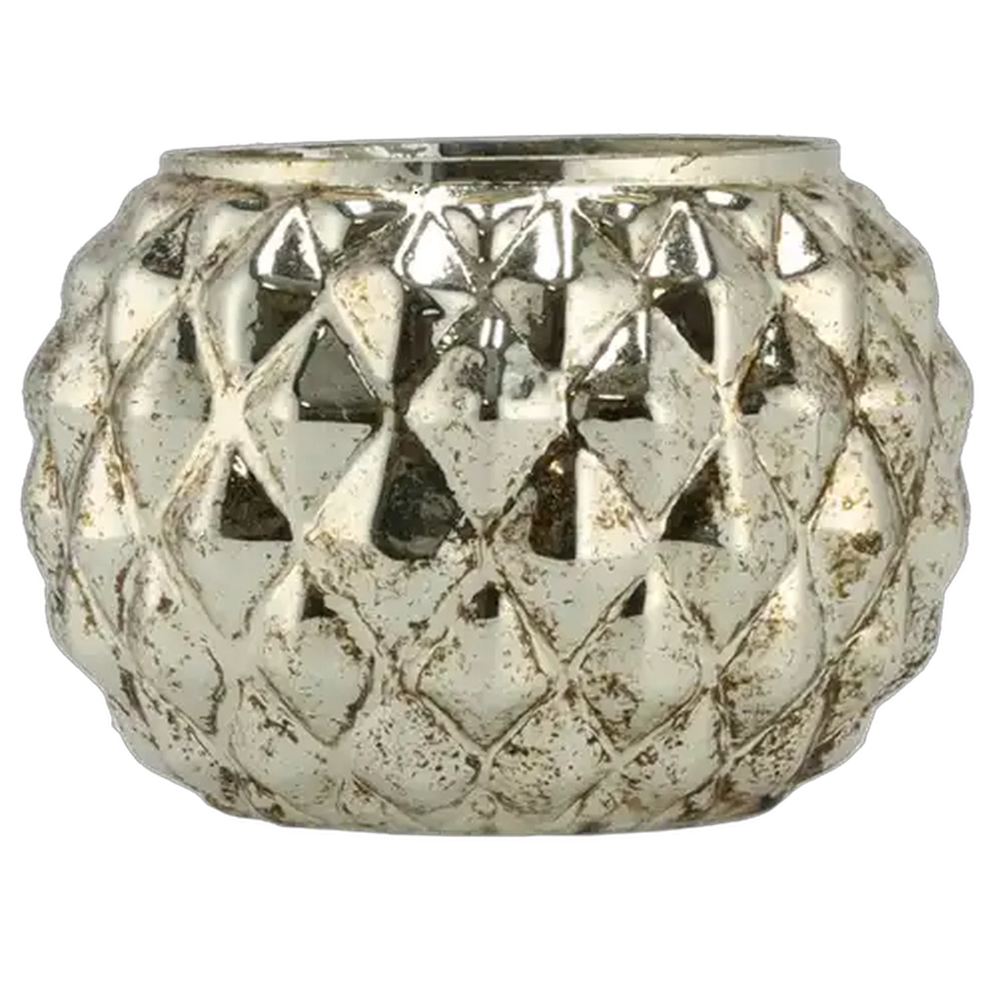 Image of Geometric Gold Round Candle 8cm