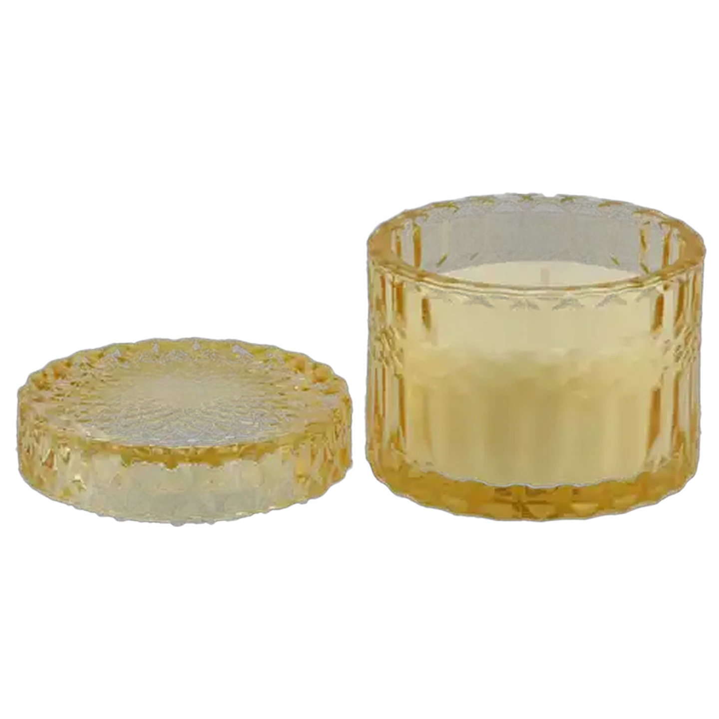 Image of Amber & Nectarine Blossom Diamond Glass Jar Scented Candle