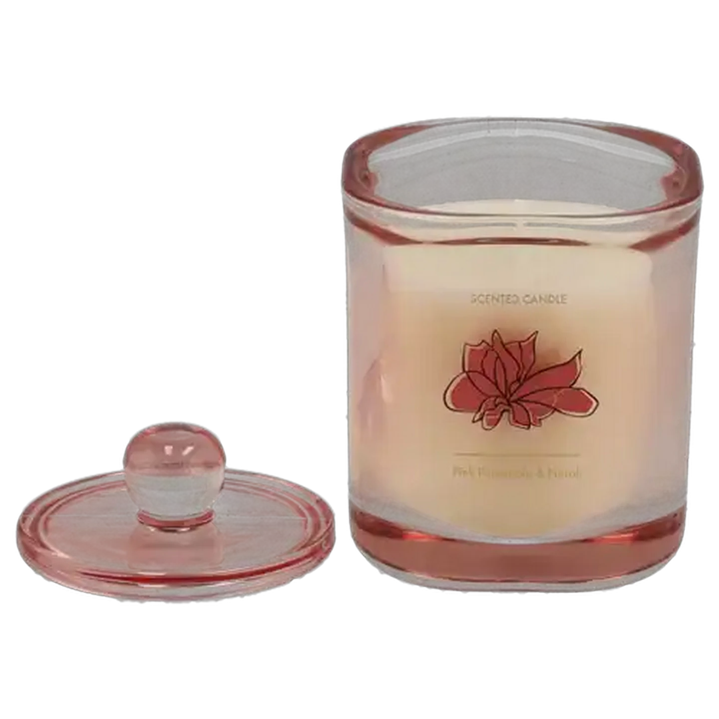 Image of Pink Pineapple & Neroli Glass Jar Scented Candle 11cm