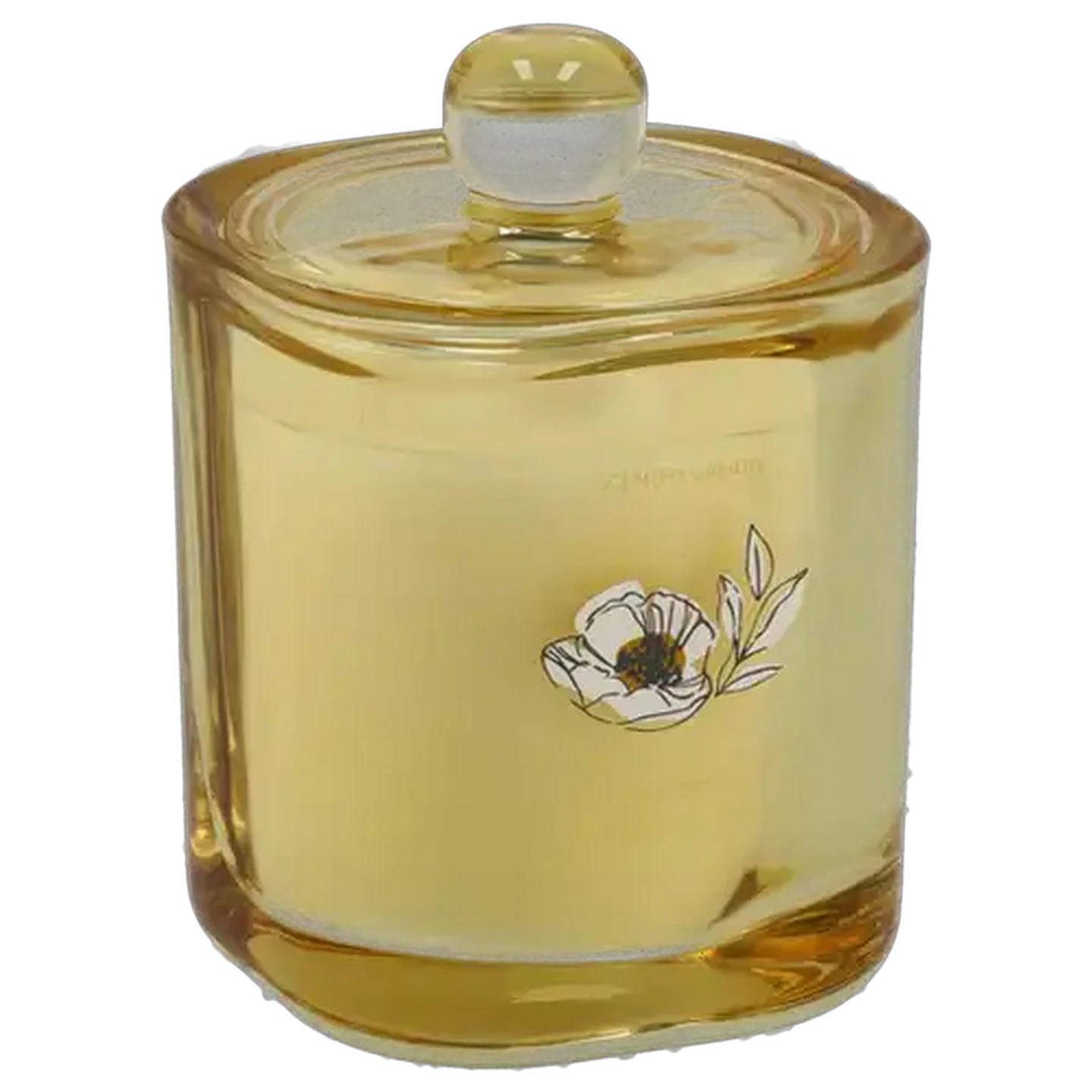 Image of Amber & Nectarine Blossom Glass Jar Scented Candle 11cm