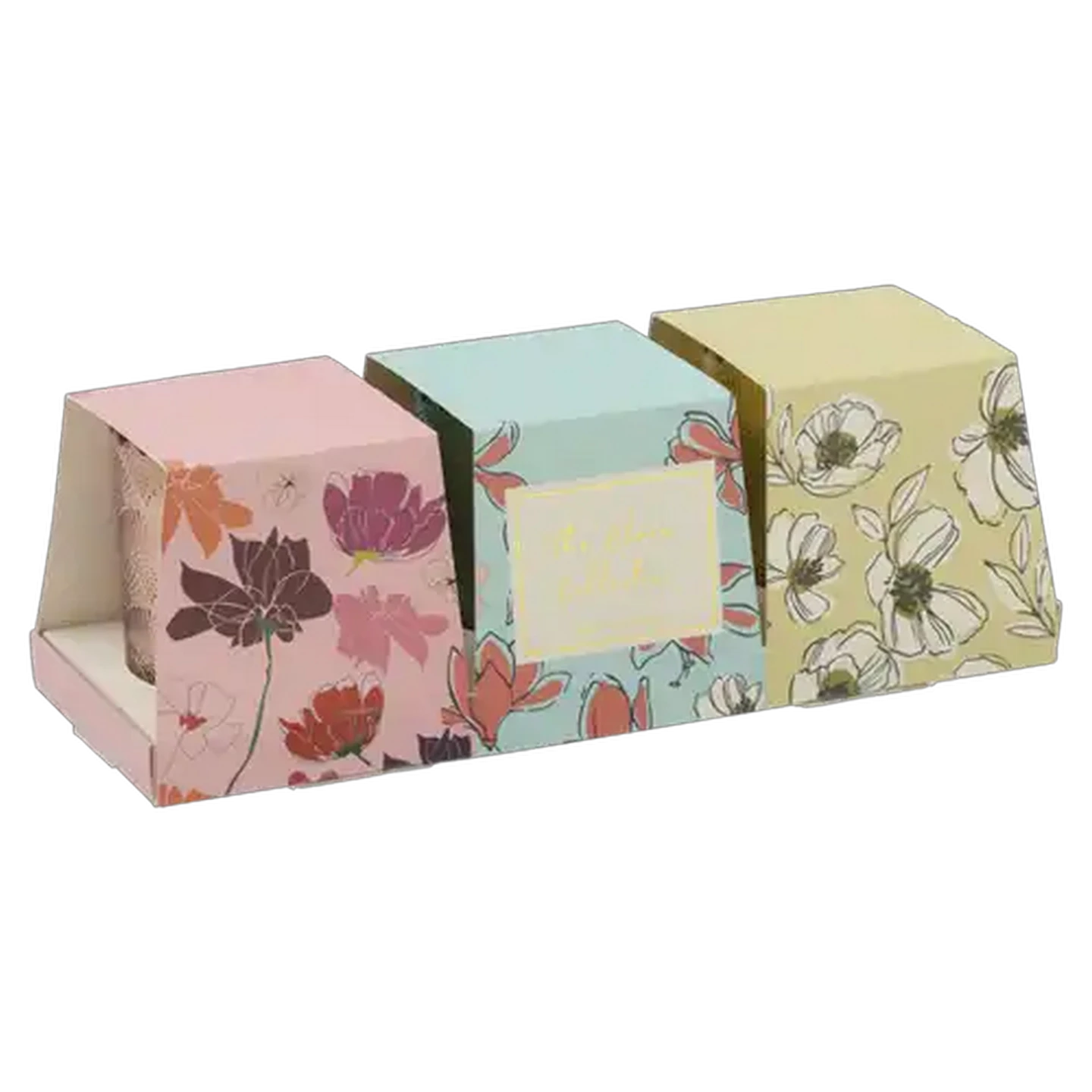 Image of The Bloom Collection Glass Candle Set 3 Piece