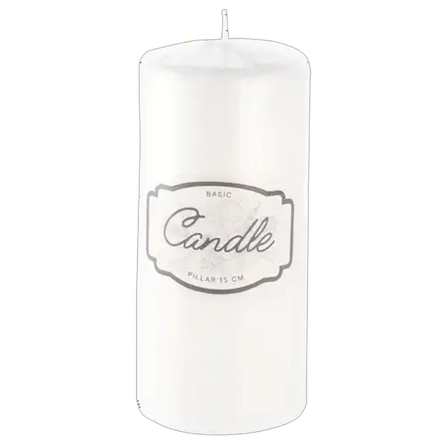 Image of Unscented Pillar Candle 15cm (Colour May Vary)