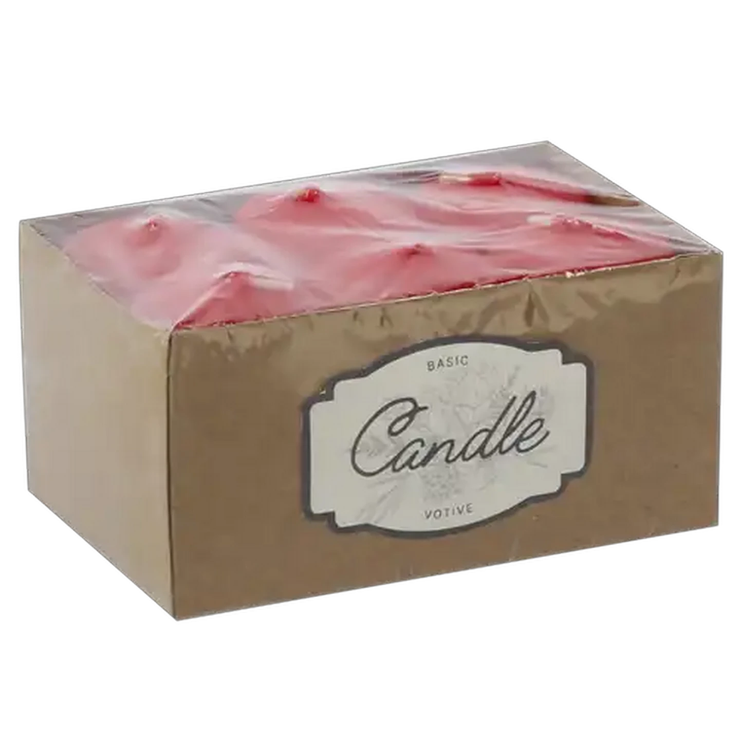 Image of Unscented Red Votive Candles 6 Pack