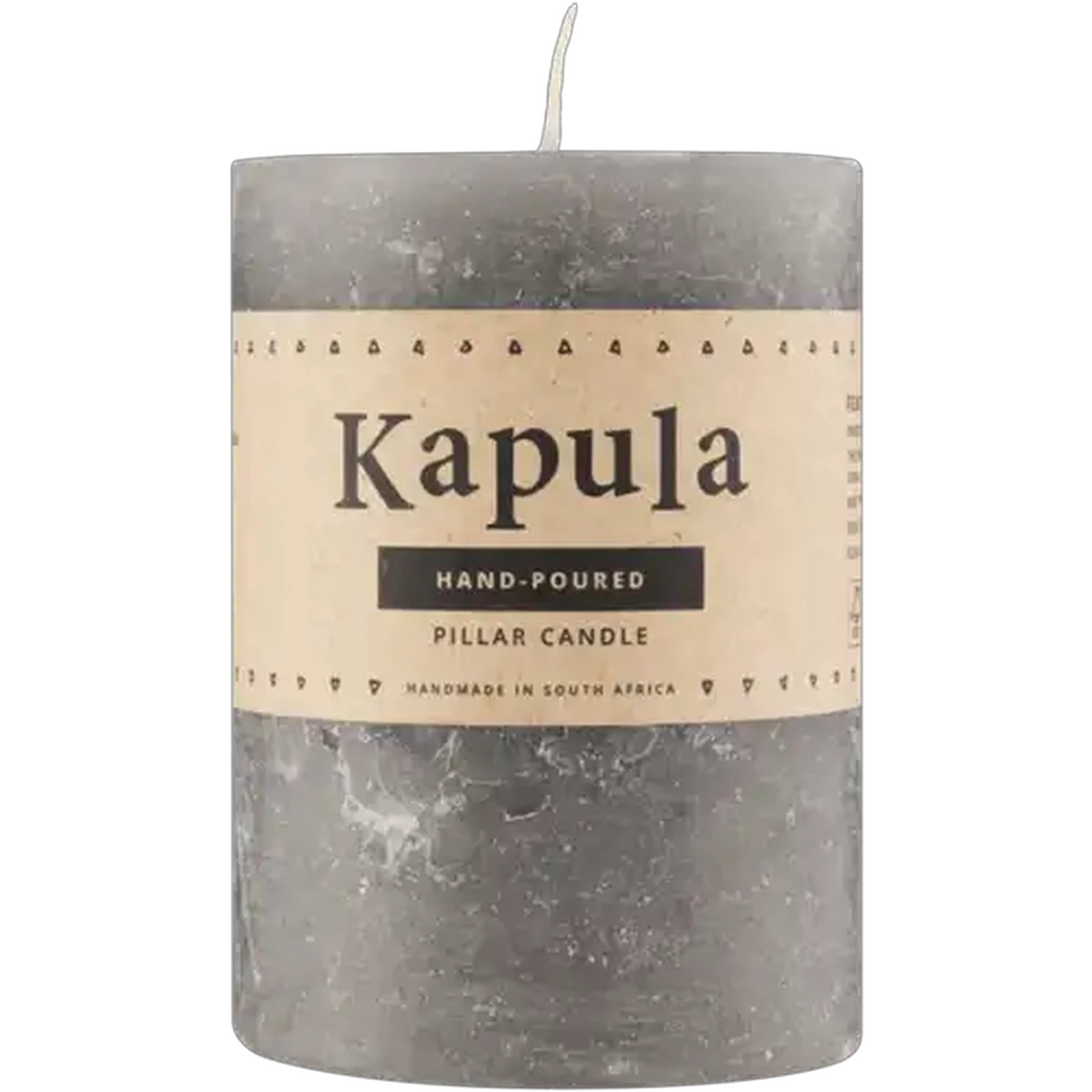 Image of Kapula Charcoal Vanilla Hand-Poured Pillar Candle 70mm x 100mm