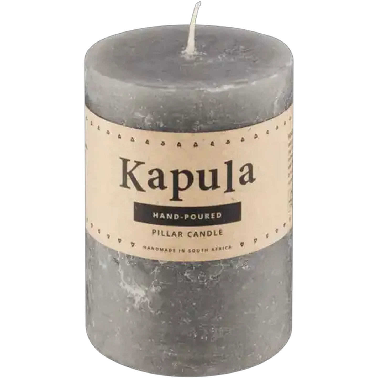 Image of Kapula Charcoal Vanilla Hand-Poured Pillar Candle 70mm x 100mm