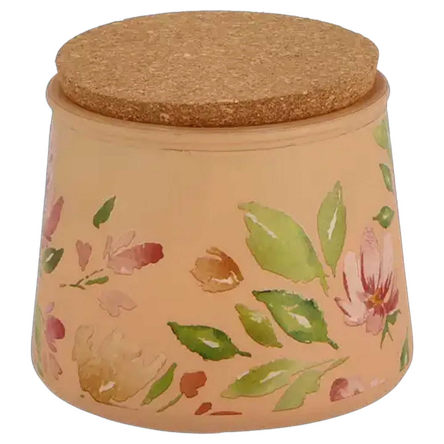 Image of Wild Blackberry Vanilla Pink Glass Candle with Bamboo Lid