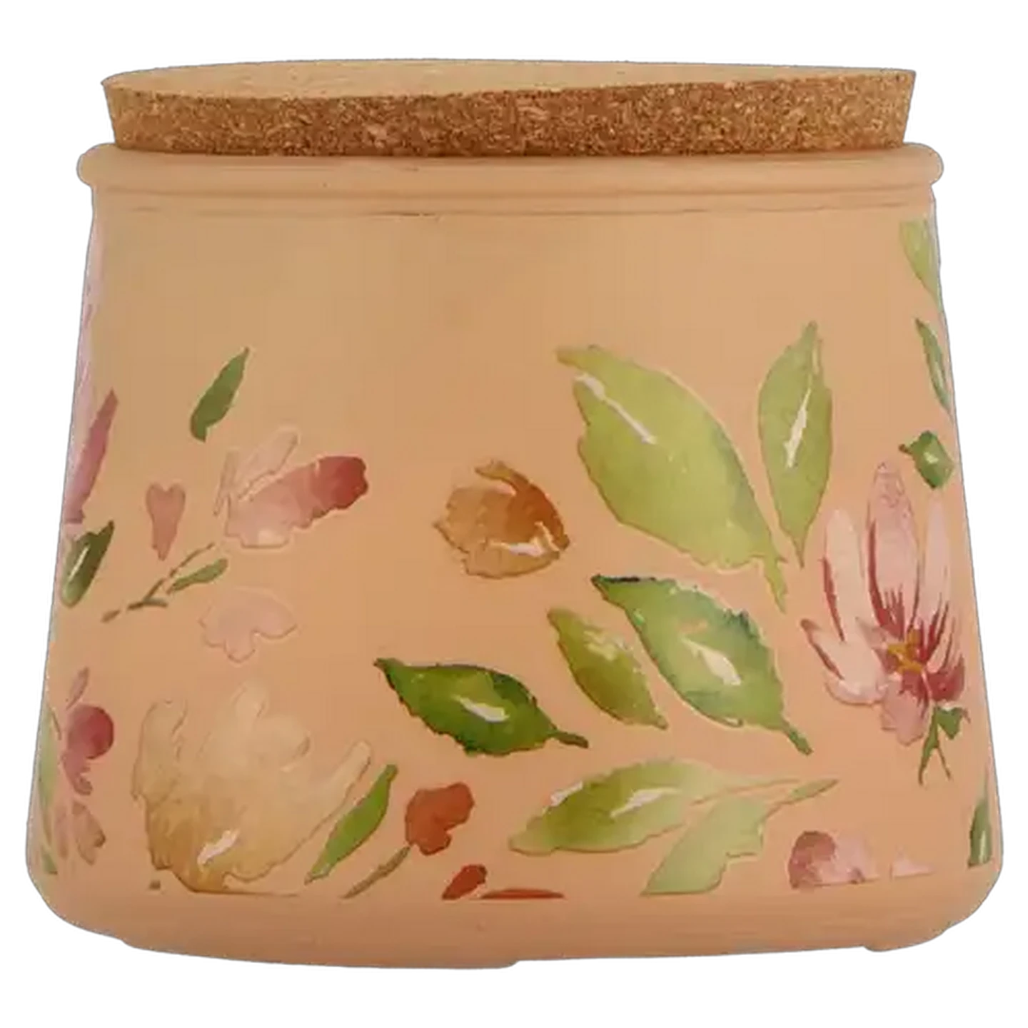 Image of Wild Blackberry Vanilla Pink Glass Candle with Bamboo Lid