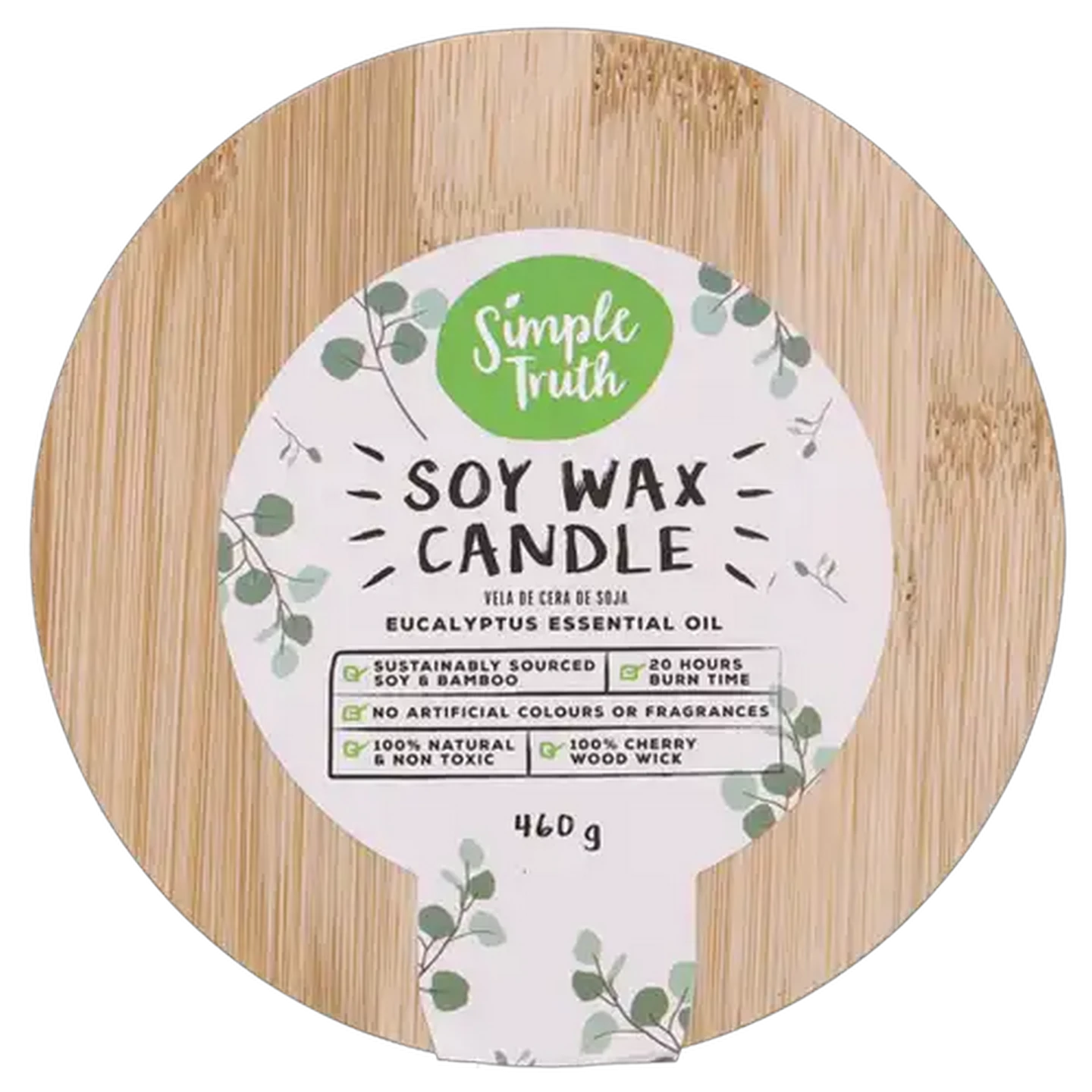 Image of Simple Truth Eucalyptus Essential Oil Soy Wax Candle 13 x 8cm