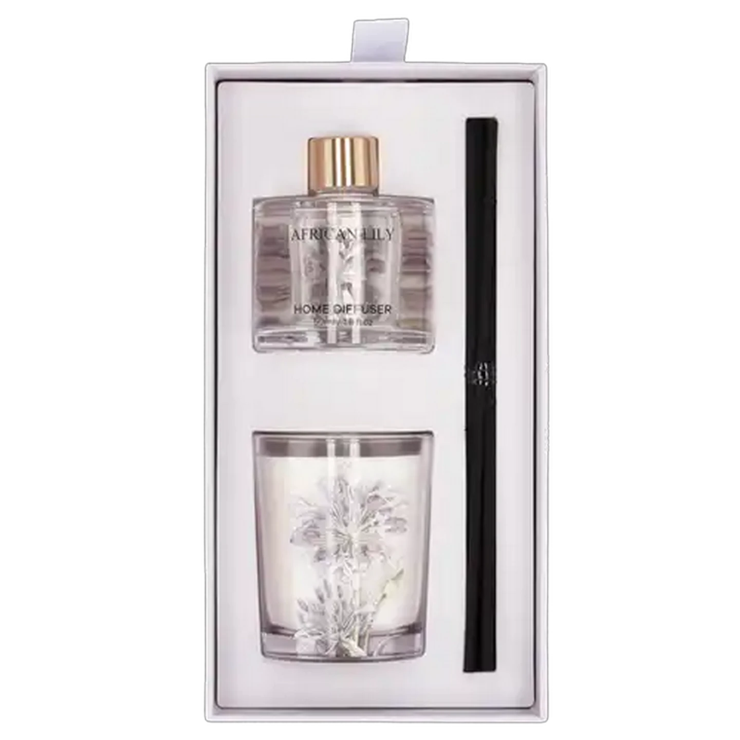 Image of African Lily Lilac Candle & Diffuser Gift Set