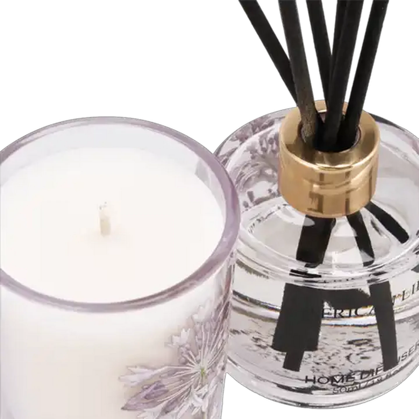 Image of African Lily Lilac Candle & Diffuser Gift Set