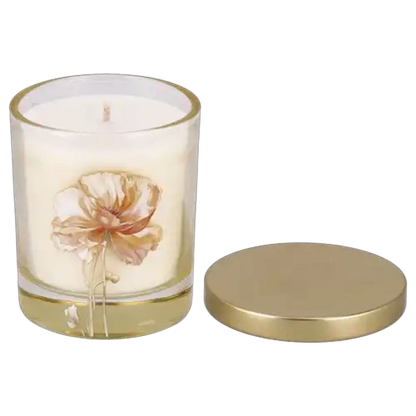 Image of Poppy Yellow Scented Glass Candle 210g