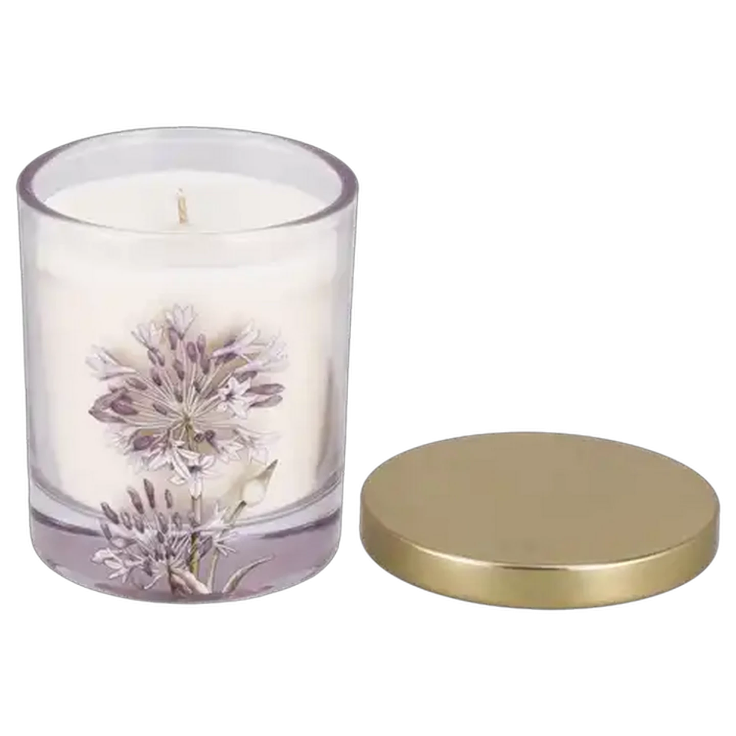 Image of African Lily Lilac Scented Glass Candle 210g
