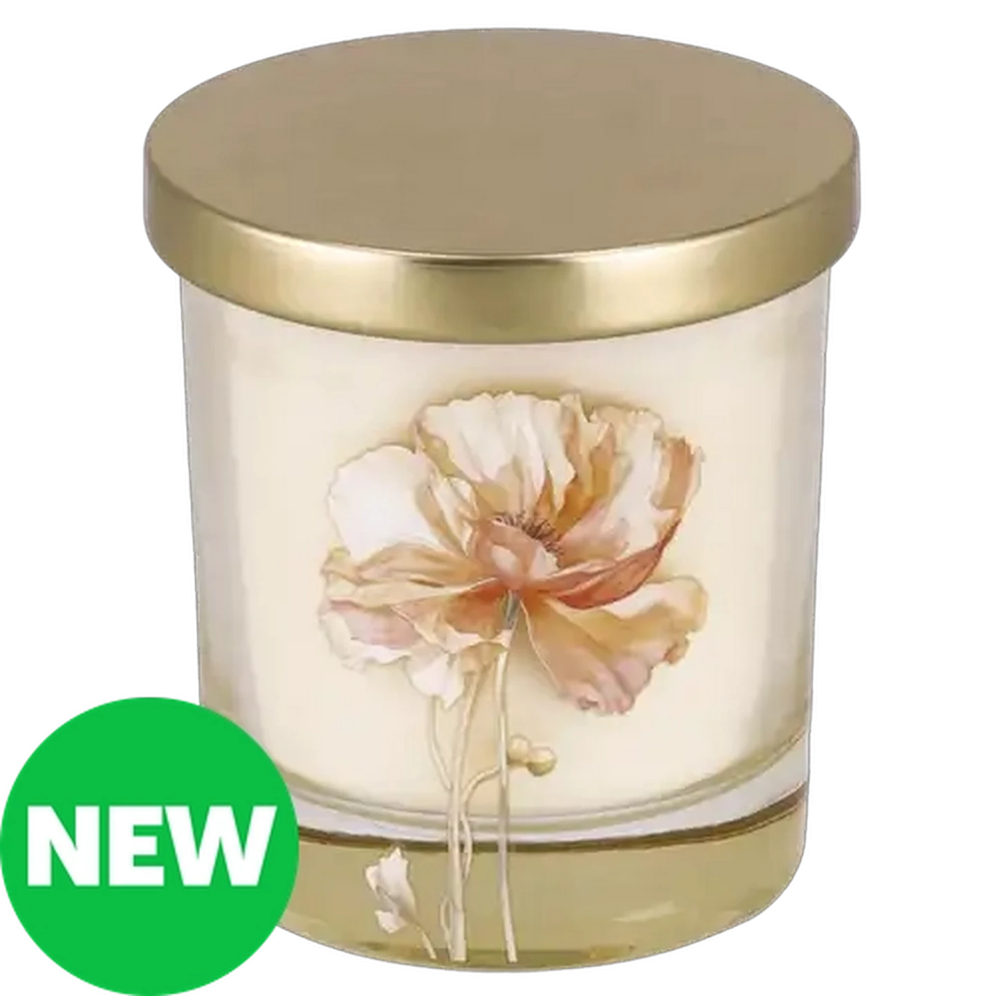 Image of Poppy Yellow Scented Glass Candle 210g