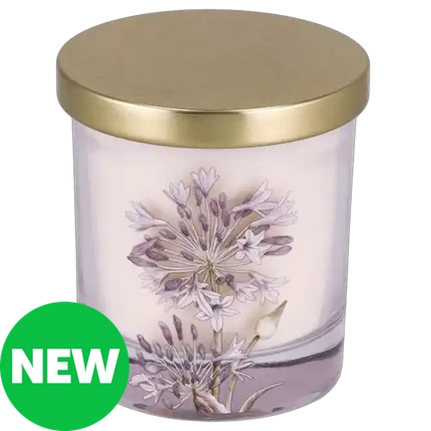 Image of African Lily Lilac Scented Glass Candle 210g