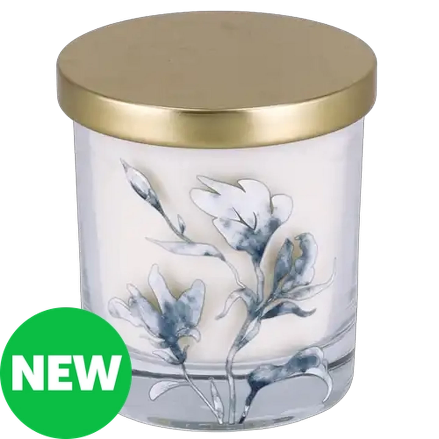 Image of Blossom Blue Scented Glass Candle 210g